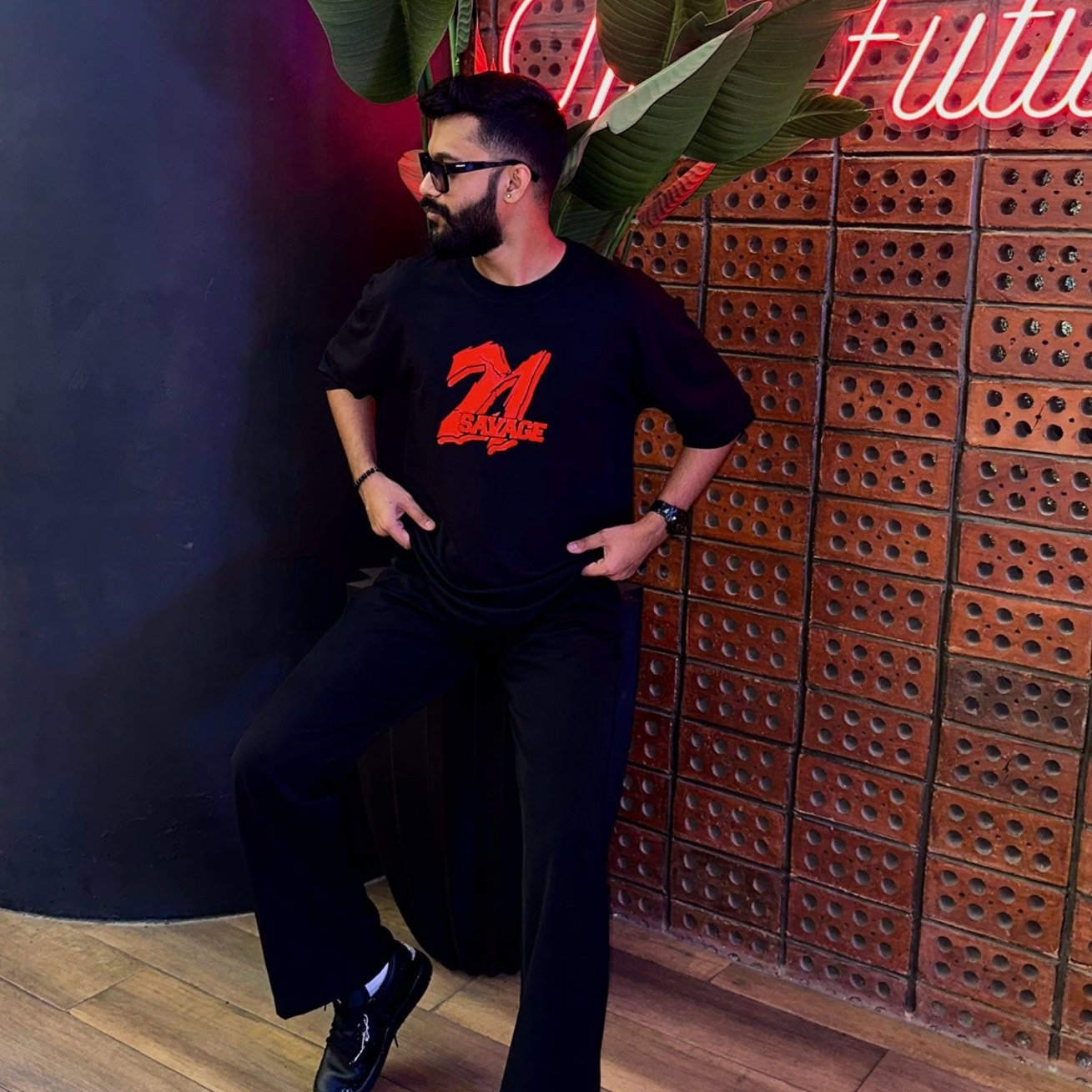 21 Savage Reflective Oversized Tee