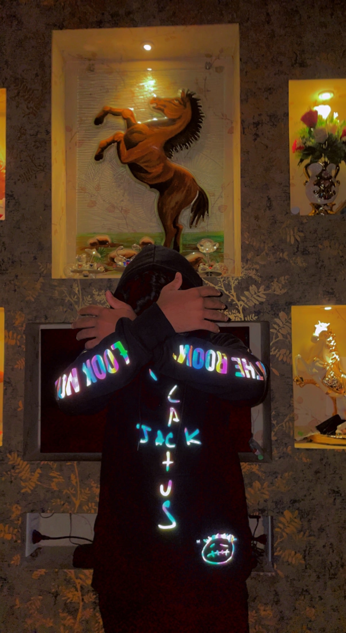 Travis Scott Cactus Jack Rainbow Reflective Hoodie