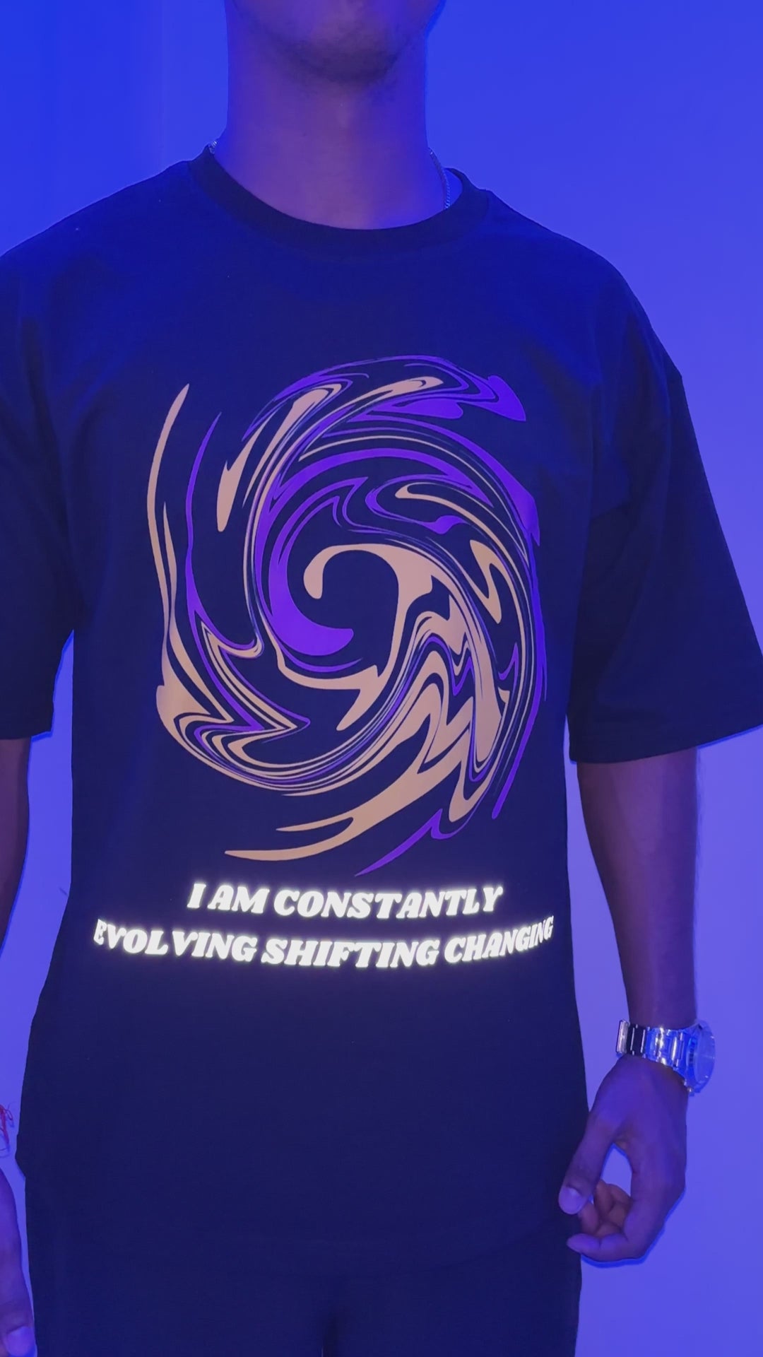 Acid Fluid Reflective Oversized Tshirt