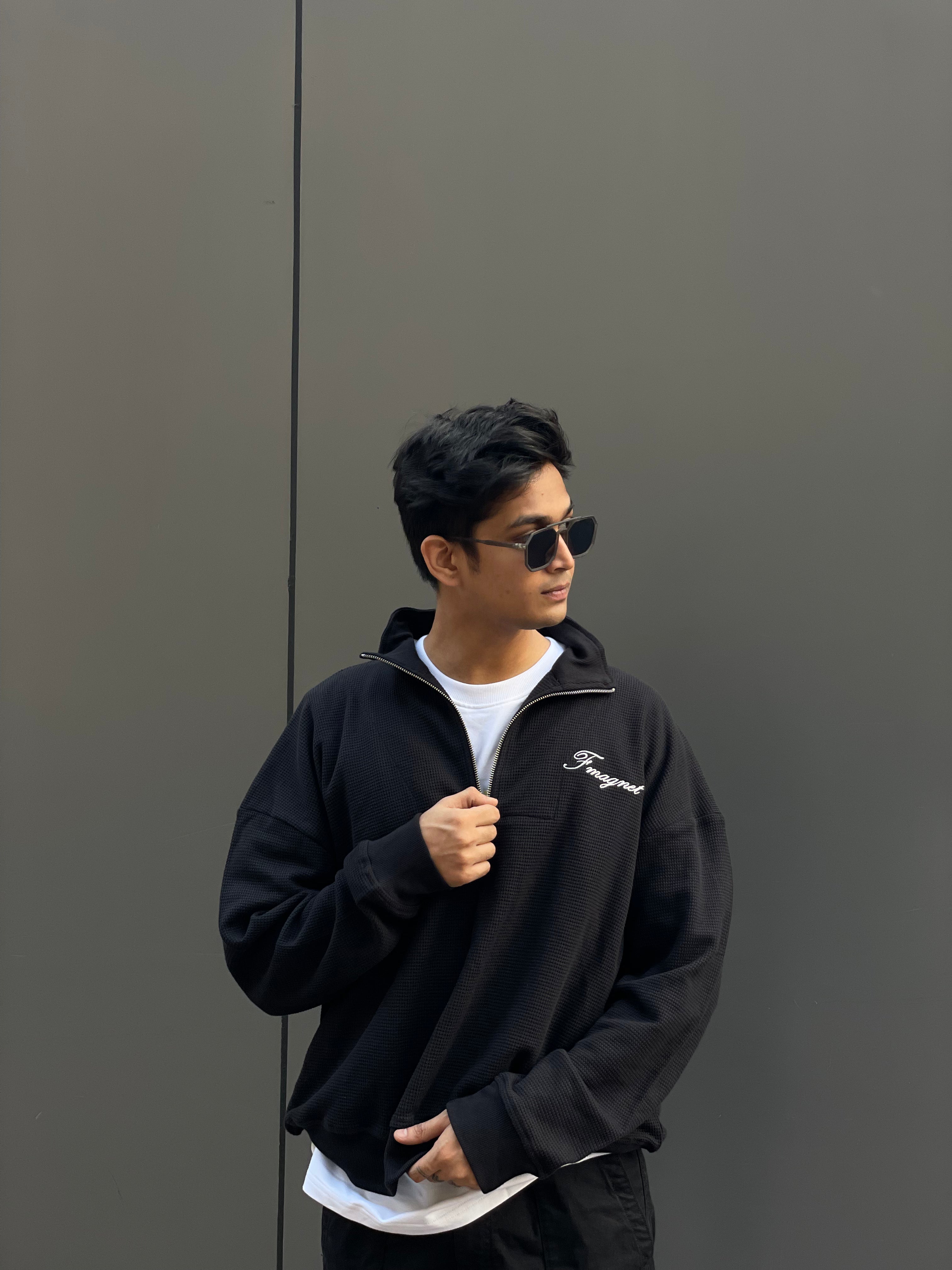 Black Half Zip Jumper