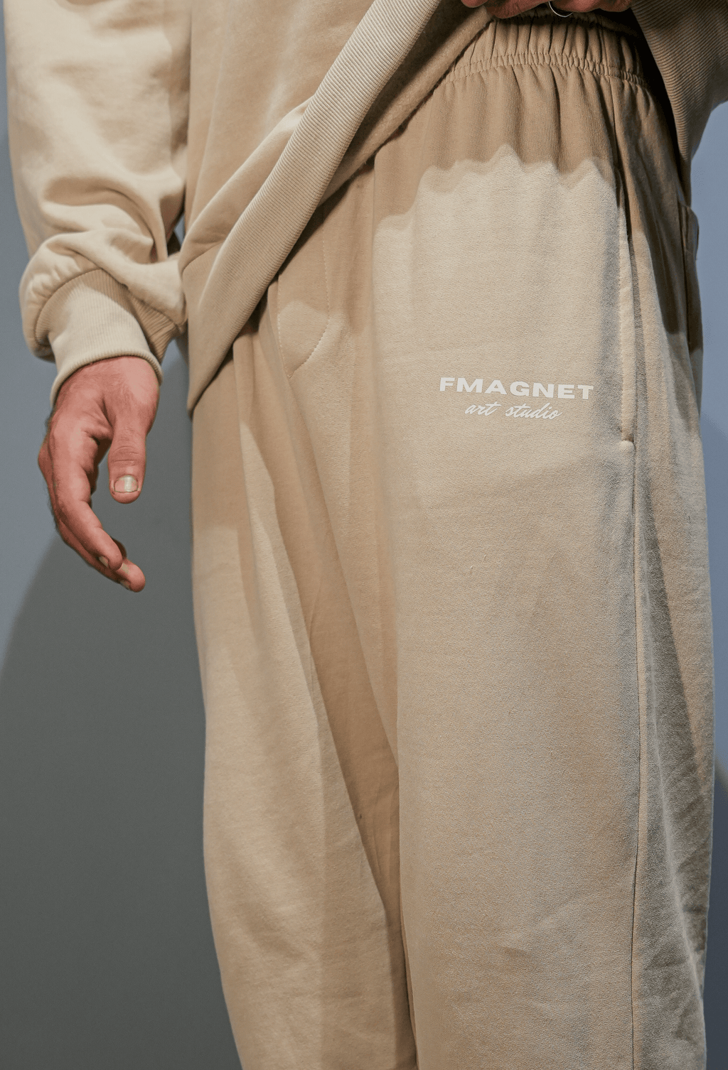 Triple Snap Unisex Co-ords - Beige