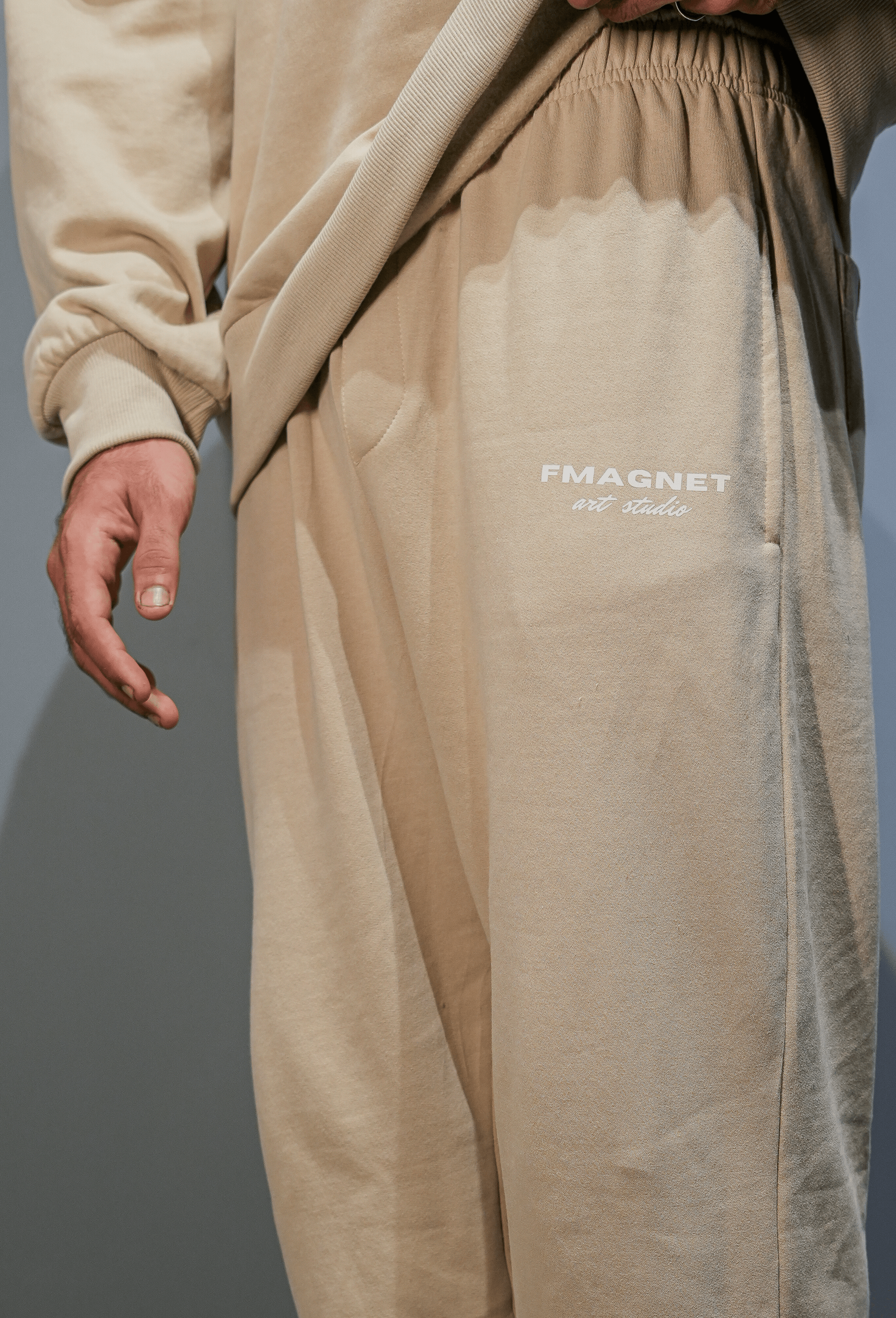Triple Snap Unisex Co-ords - Beige