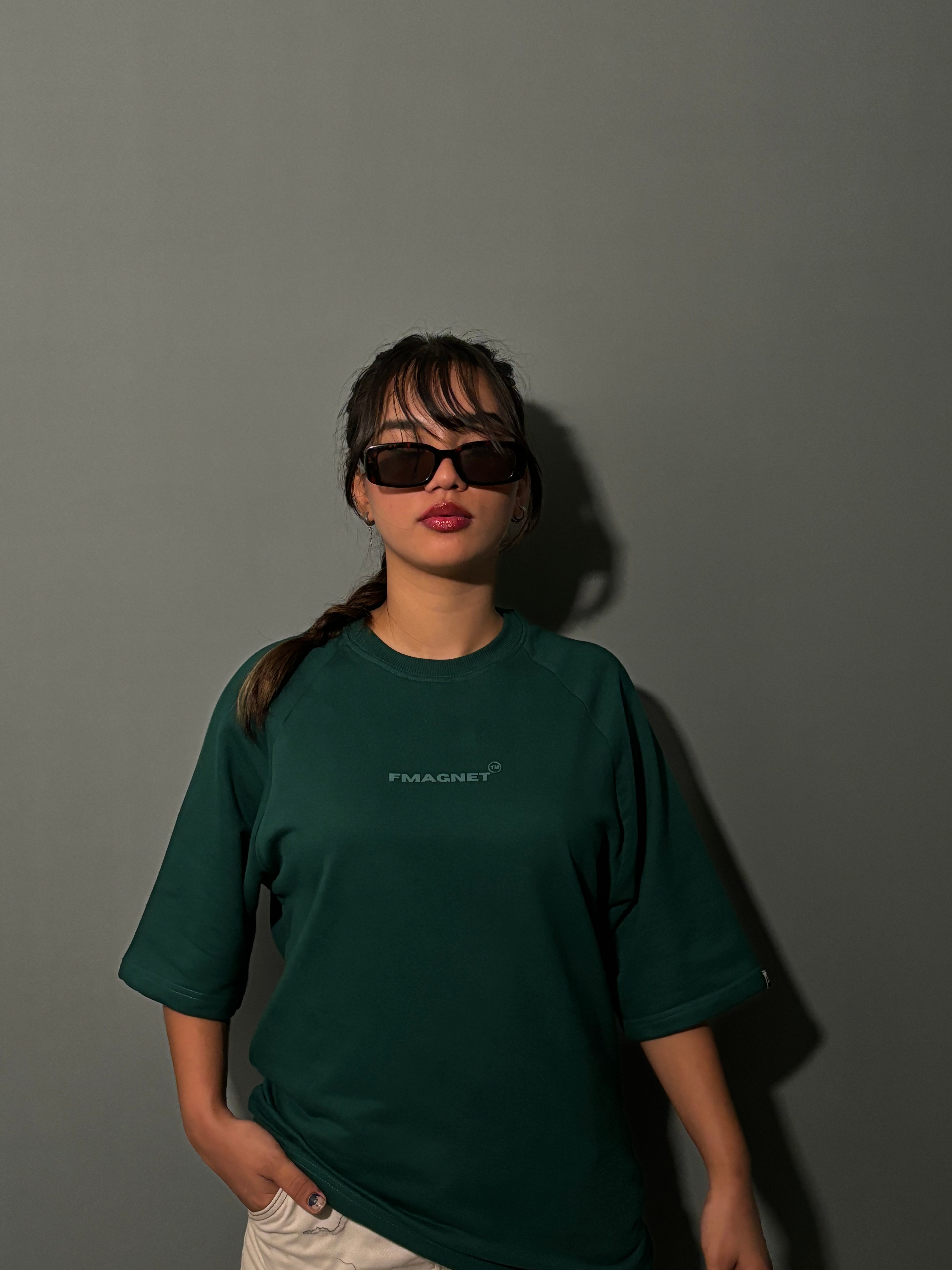 Emerald Green Essential Heavyweight Oversized T-Shirt