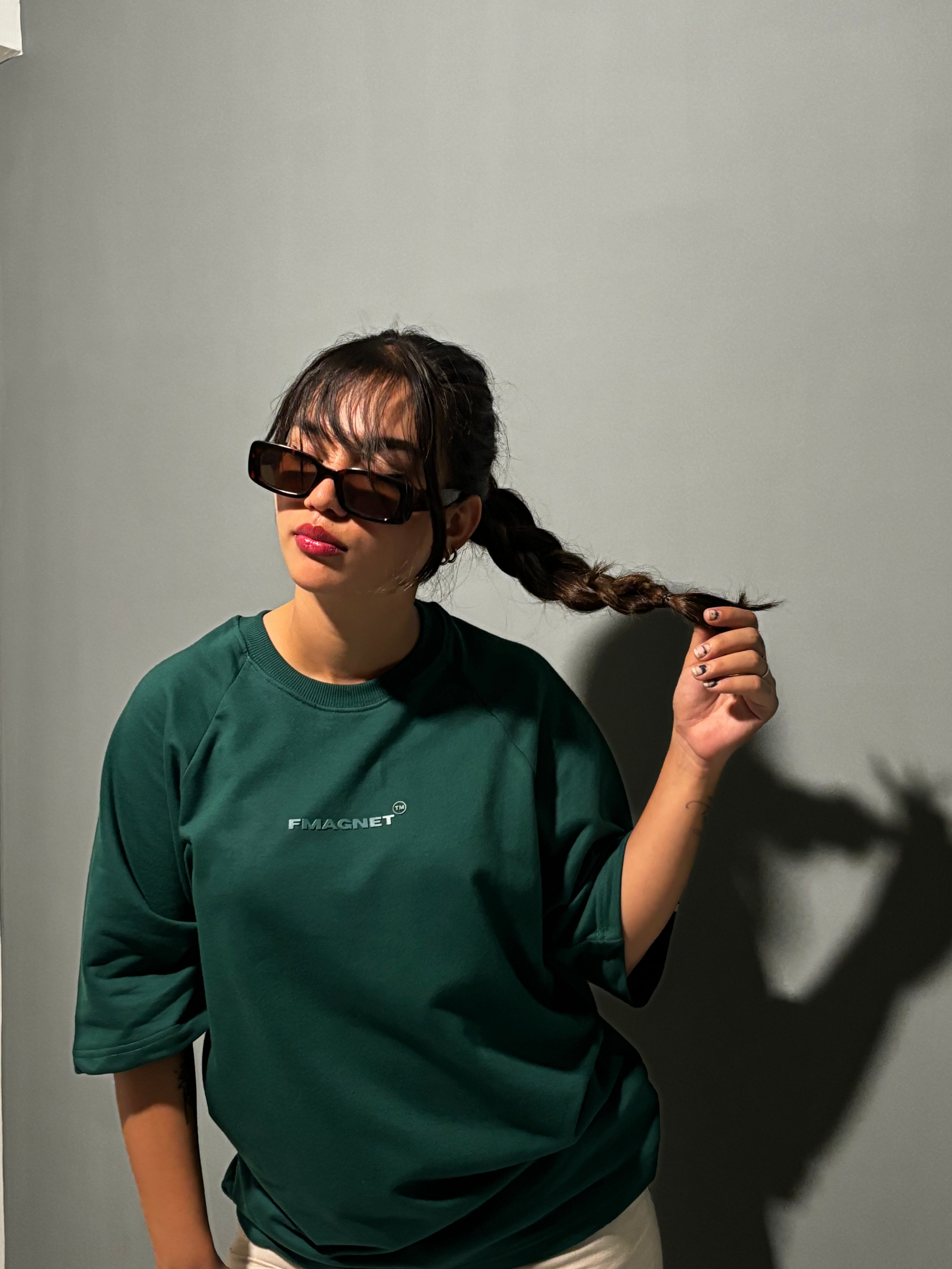 Emerald Green Essential Heavyweight Oversized T-Shirt