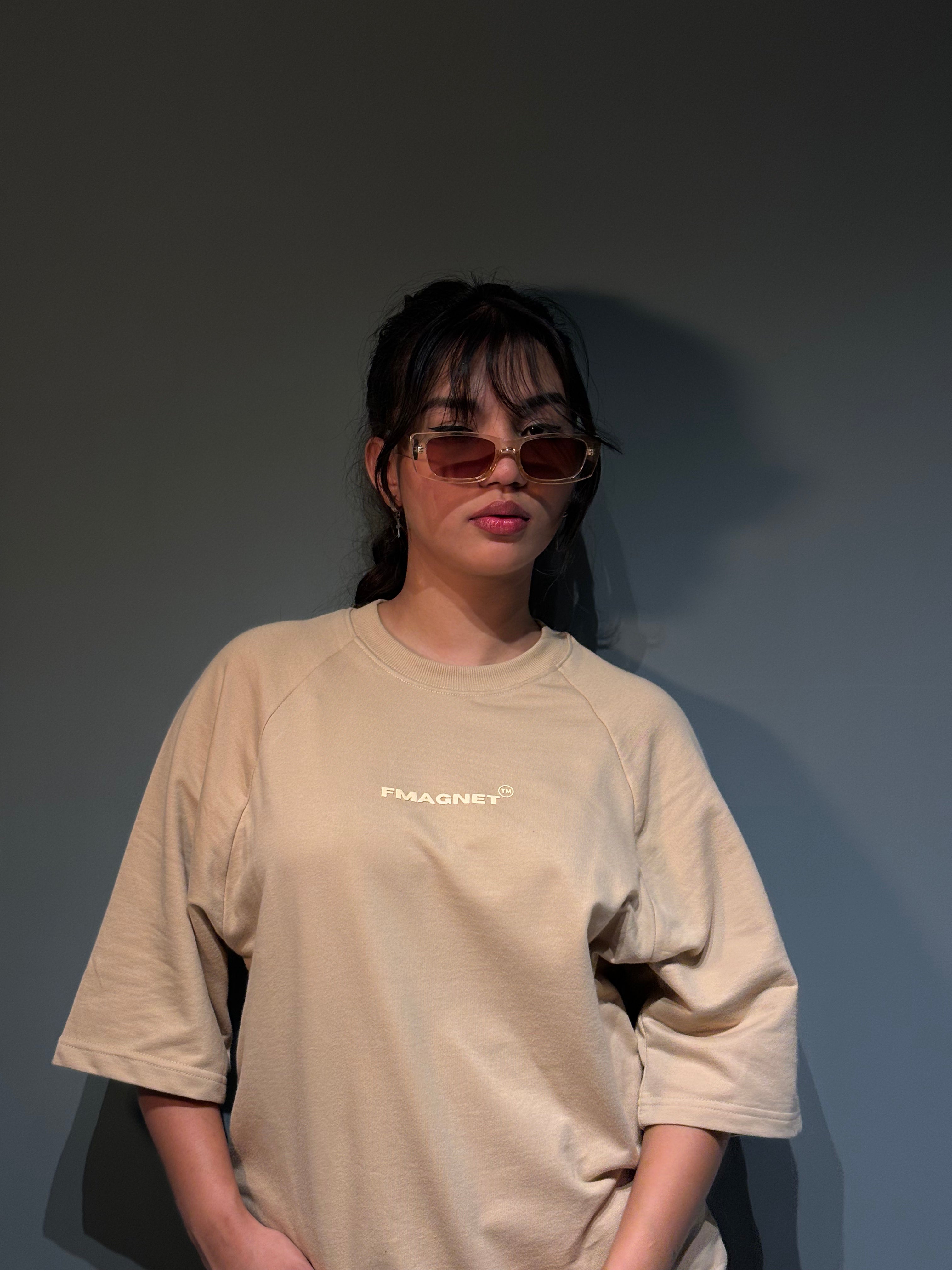 Sand Essential Heavyweight Oversized T-Shirt