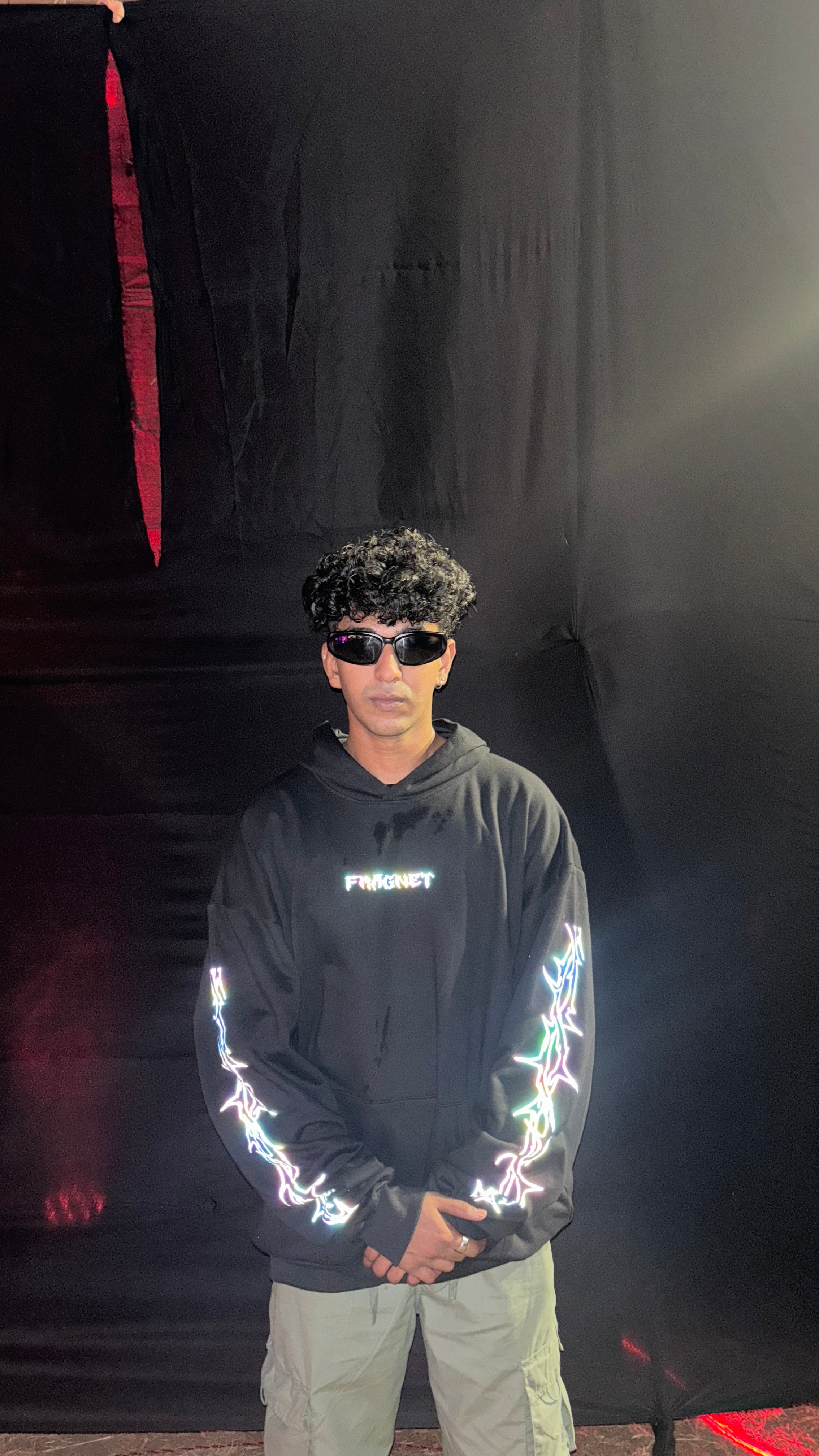 Gothic Wings Rainbow Reflective Hoodie