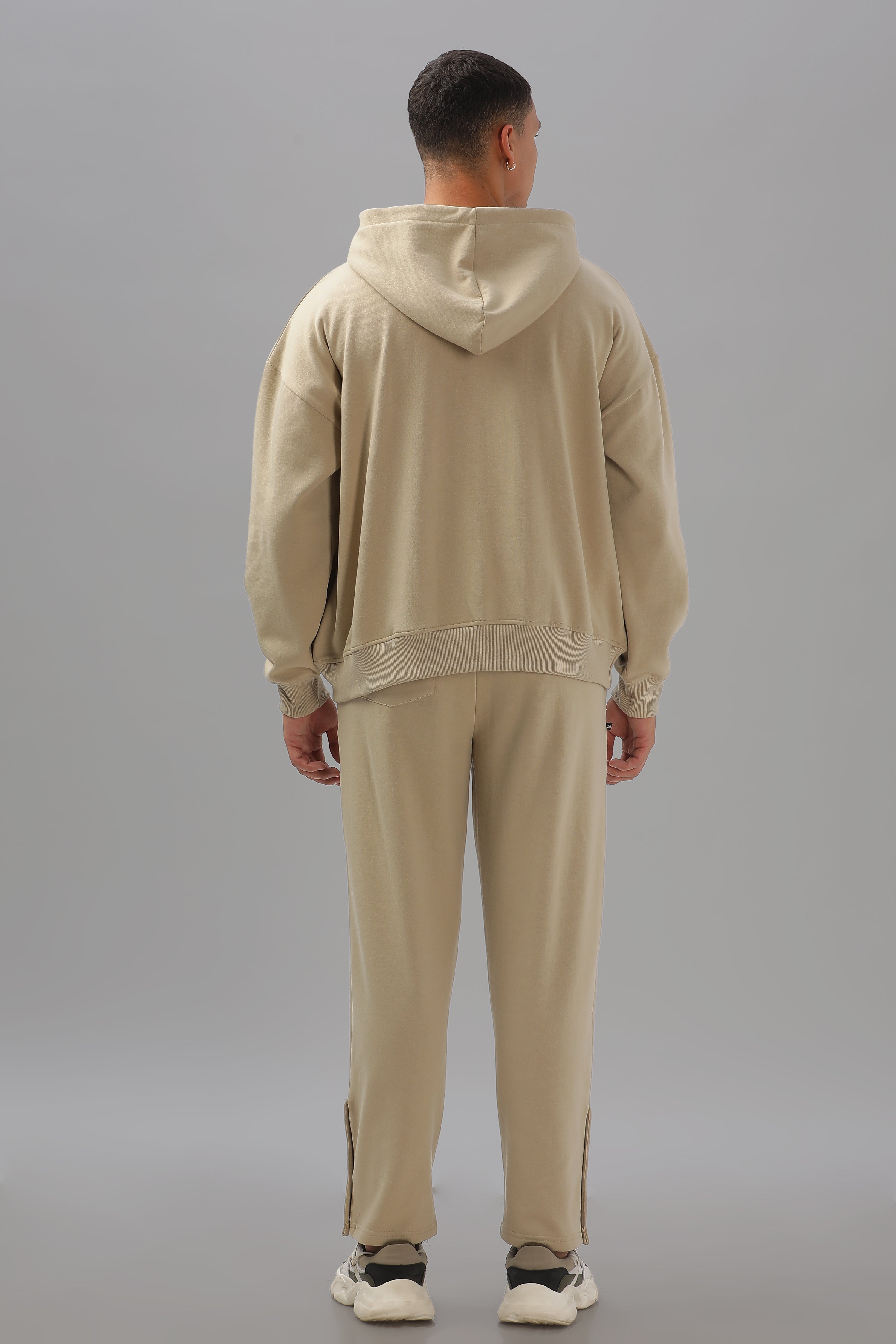 Triple Snap Sweatpants - Beige