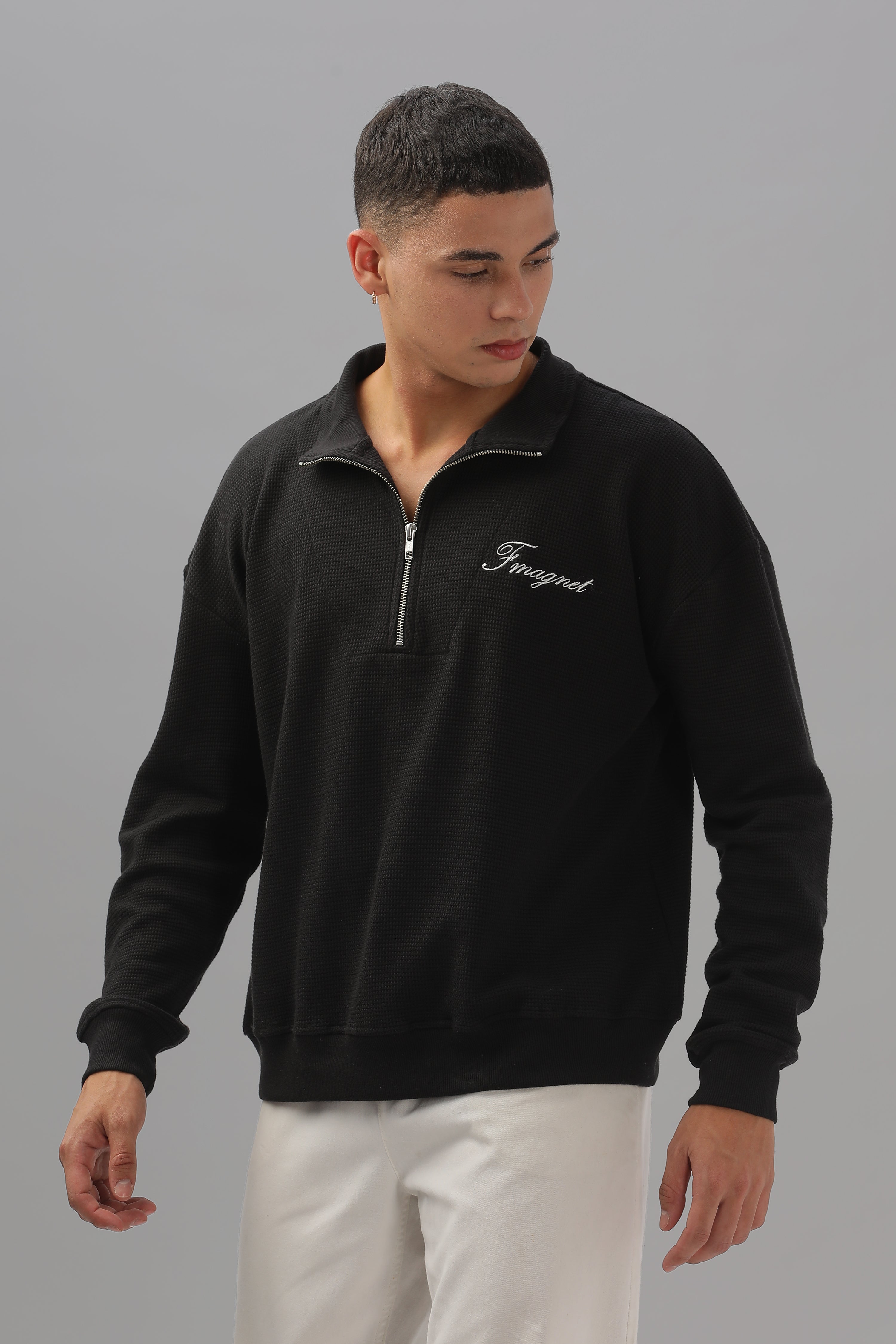 Black Half Zip Jumper