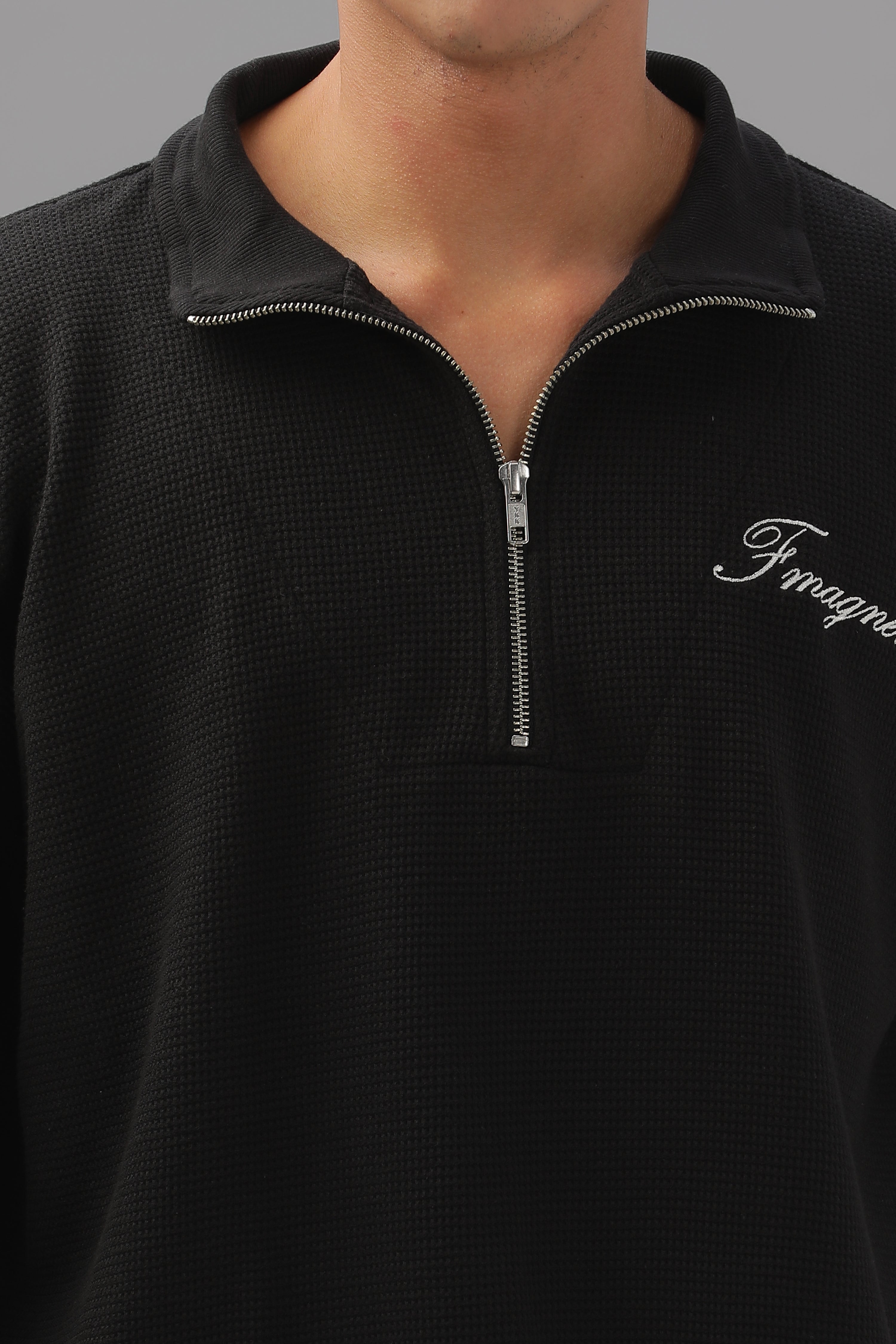 Black Half Zip Jumper