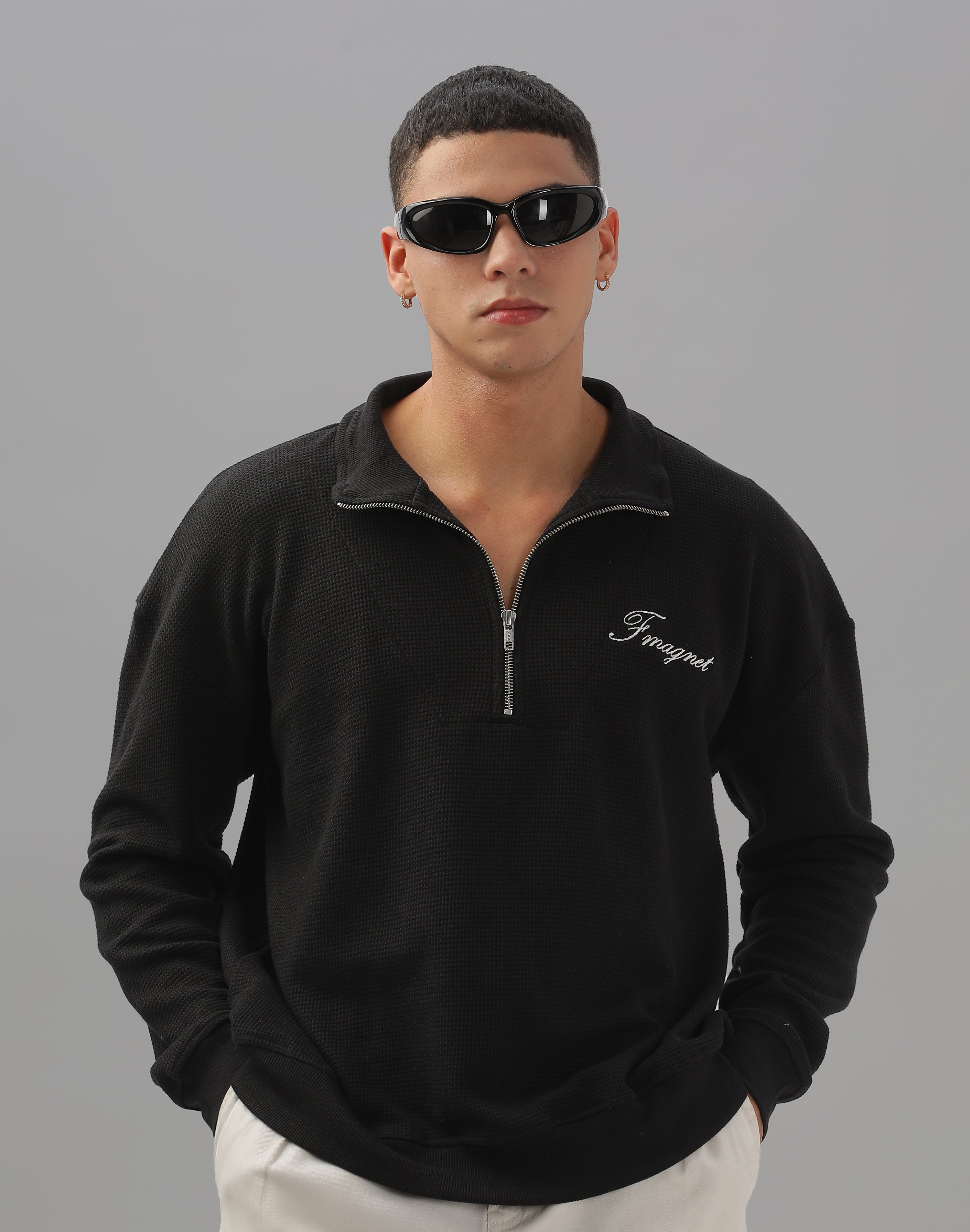 Black Half Zip Jumper