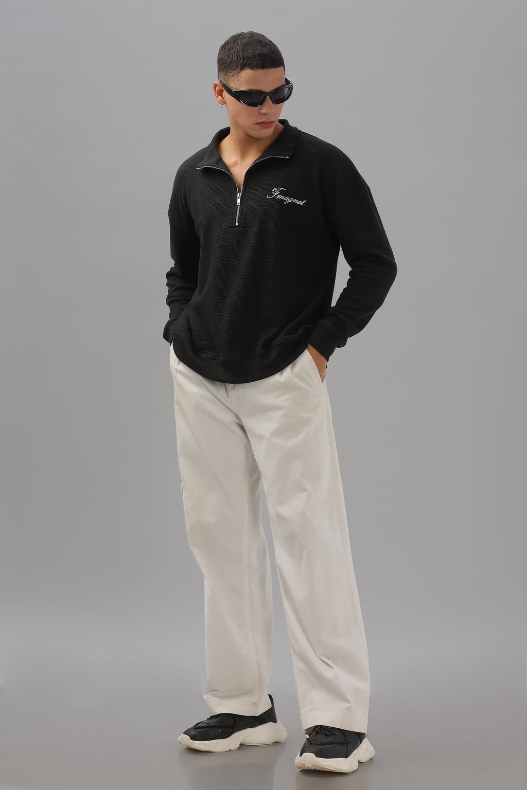 Black Half Zip Jumper