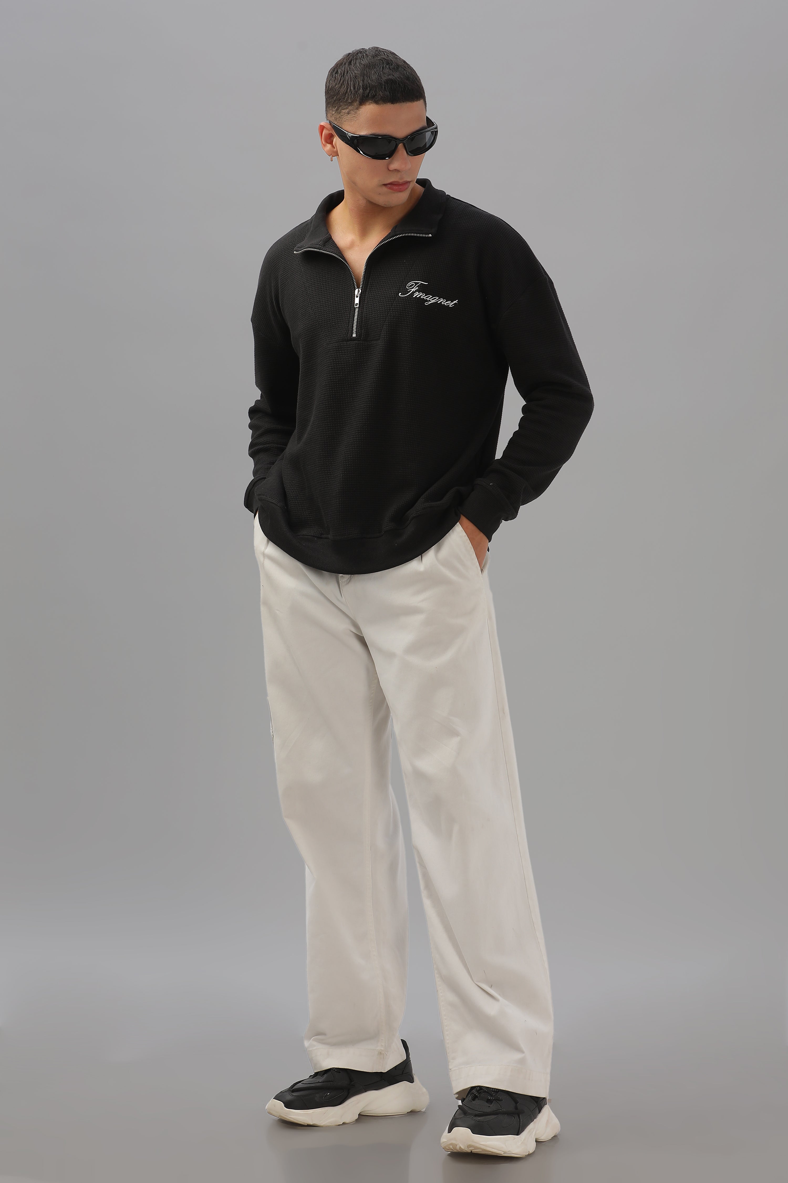 Black Half Zip Jumper
