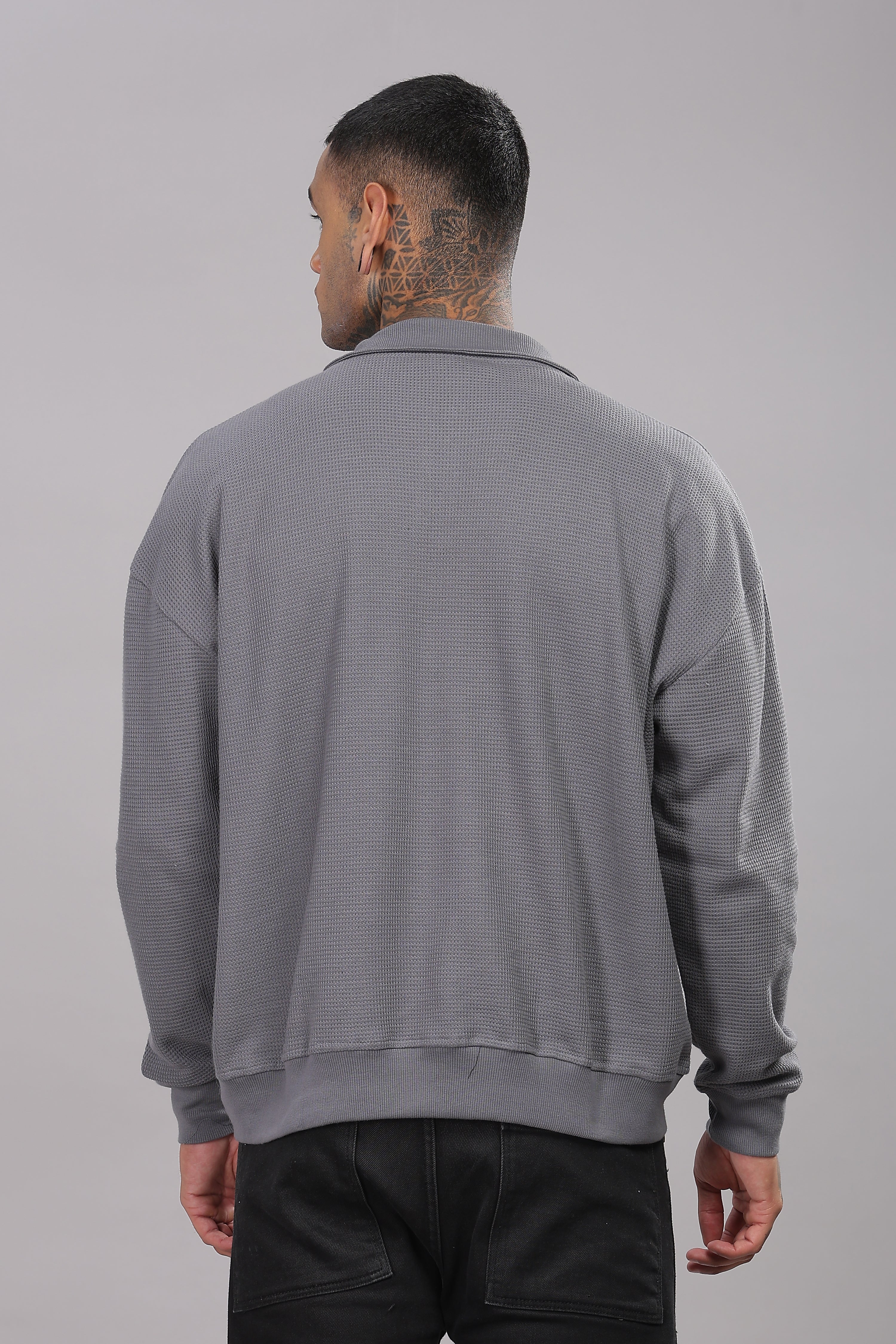 Grey Half Zip Jumper