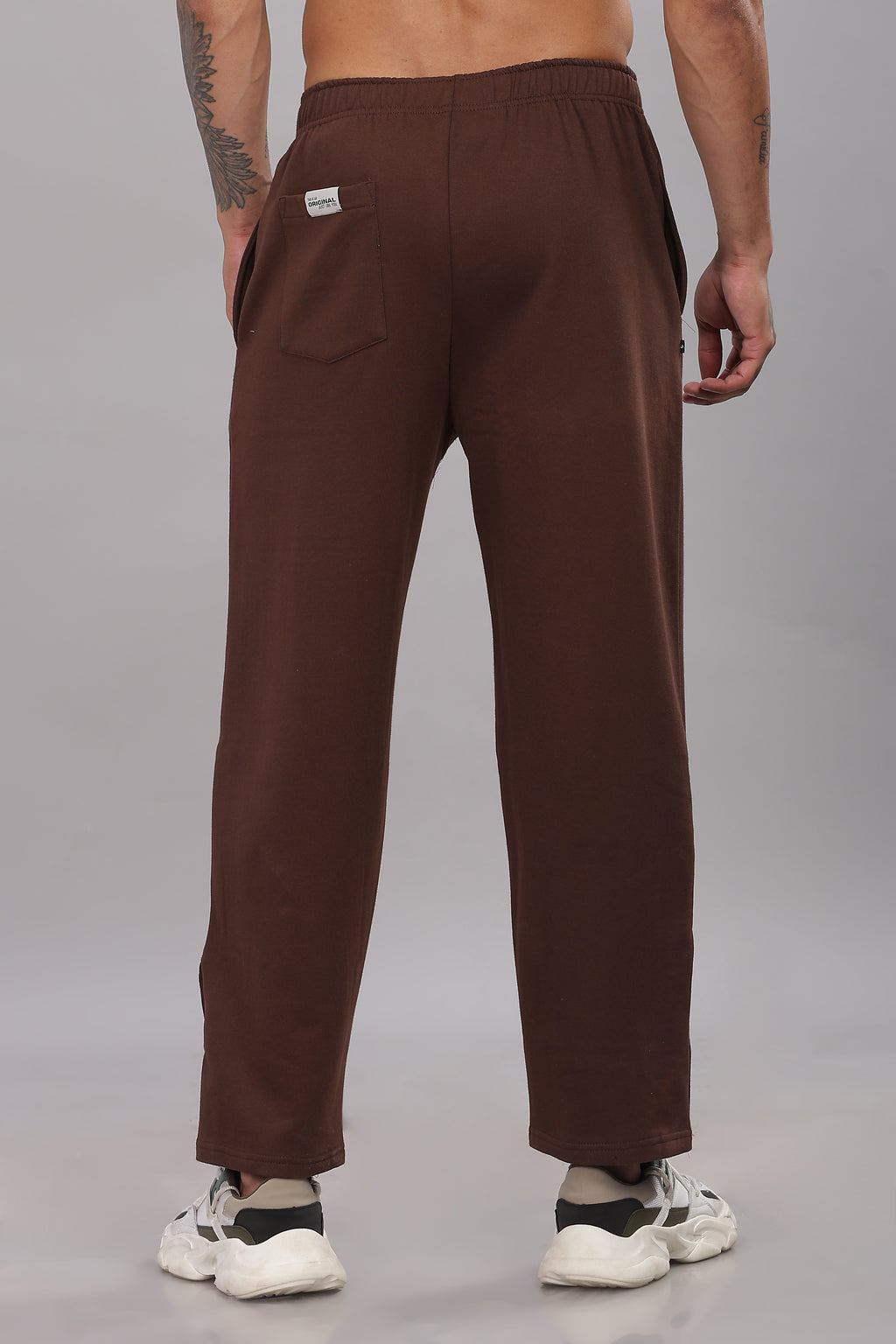 Triple Snap Sweatpants - Brown