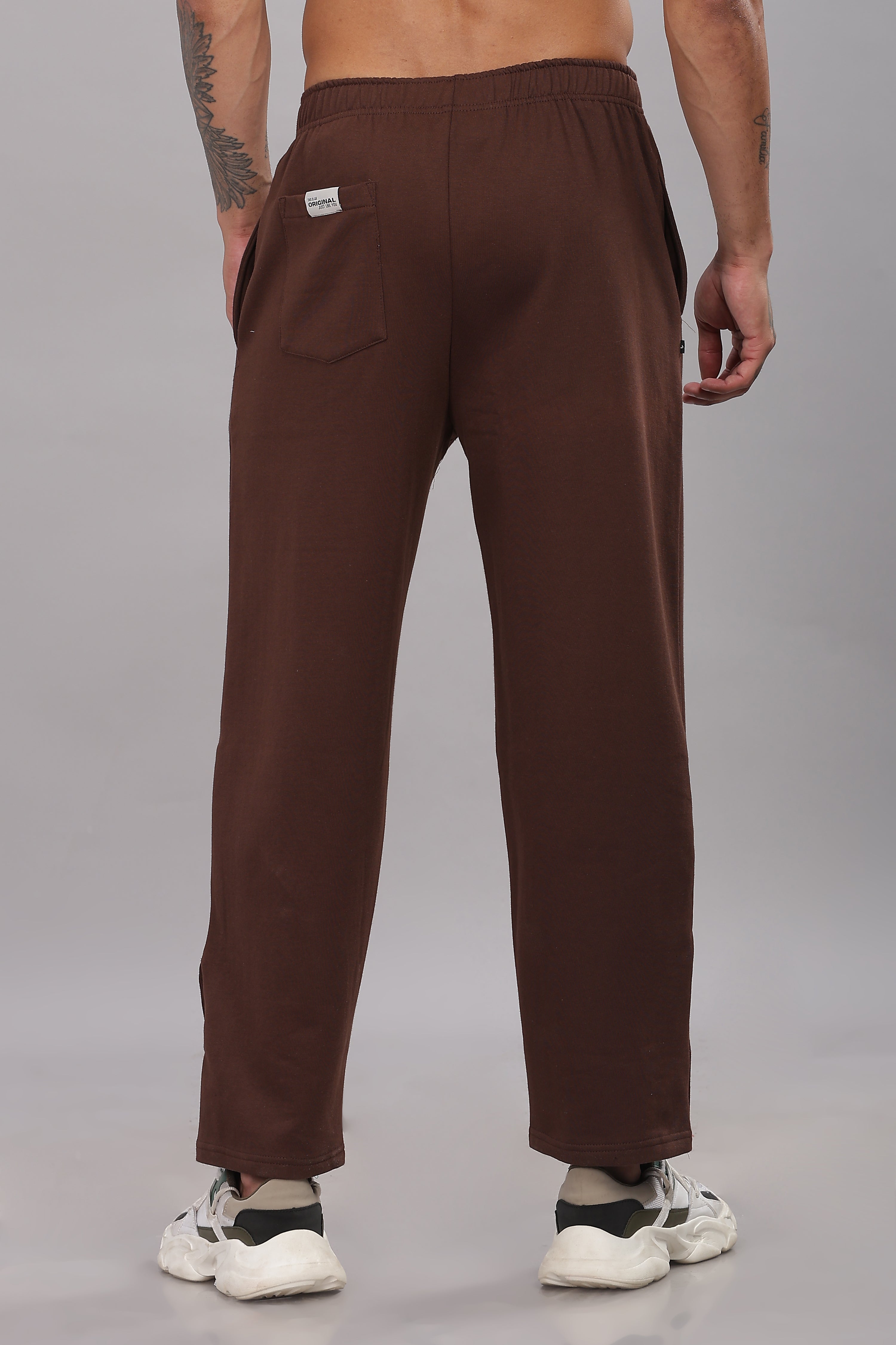 Triple Snap Sweatpants - Brown