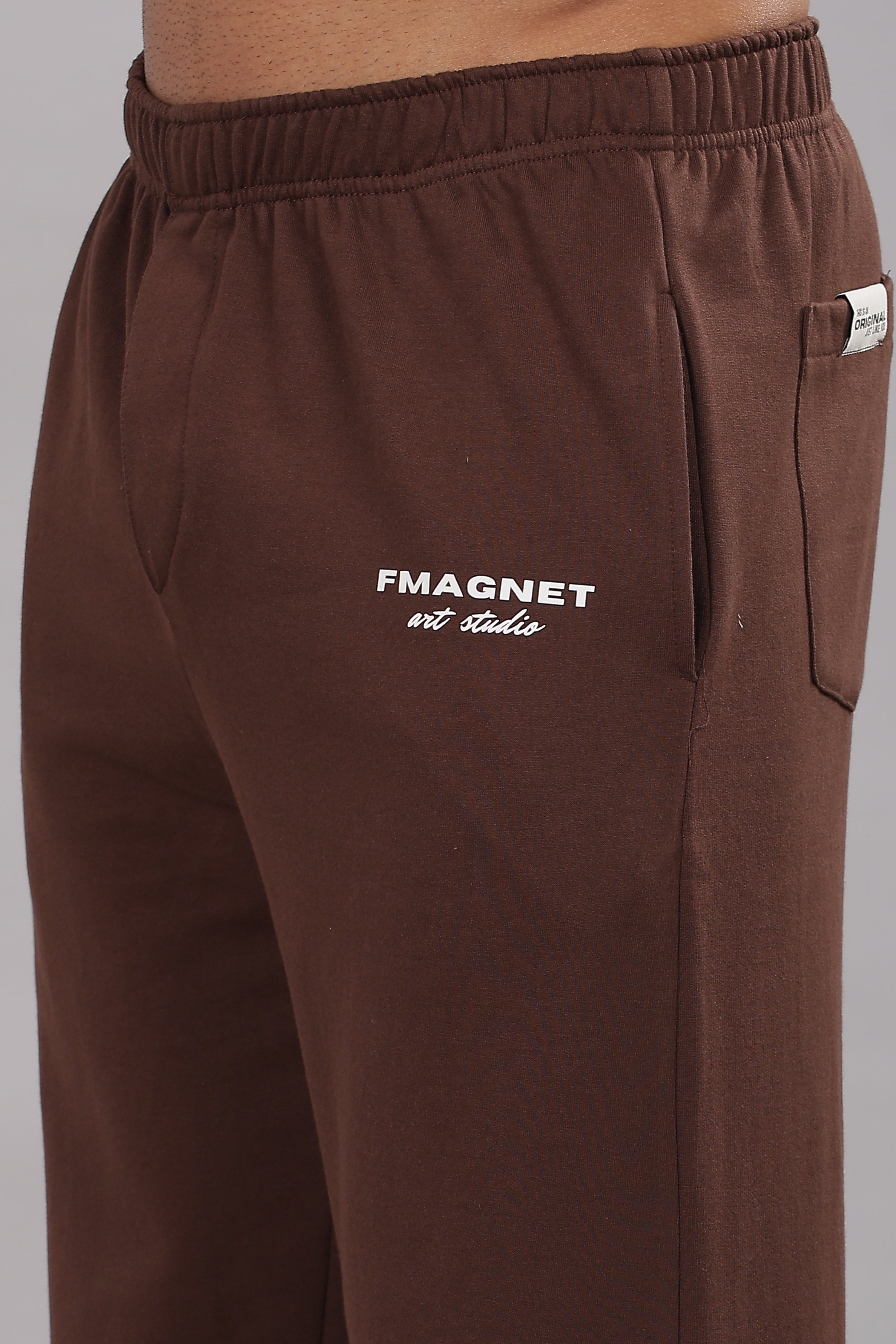 Triple Snap Sweatpants - Brown