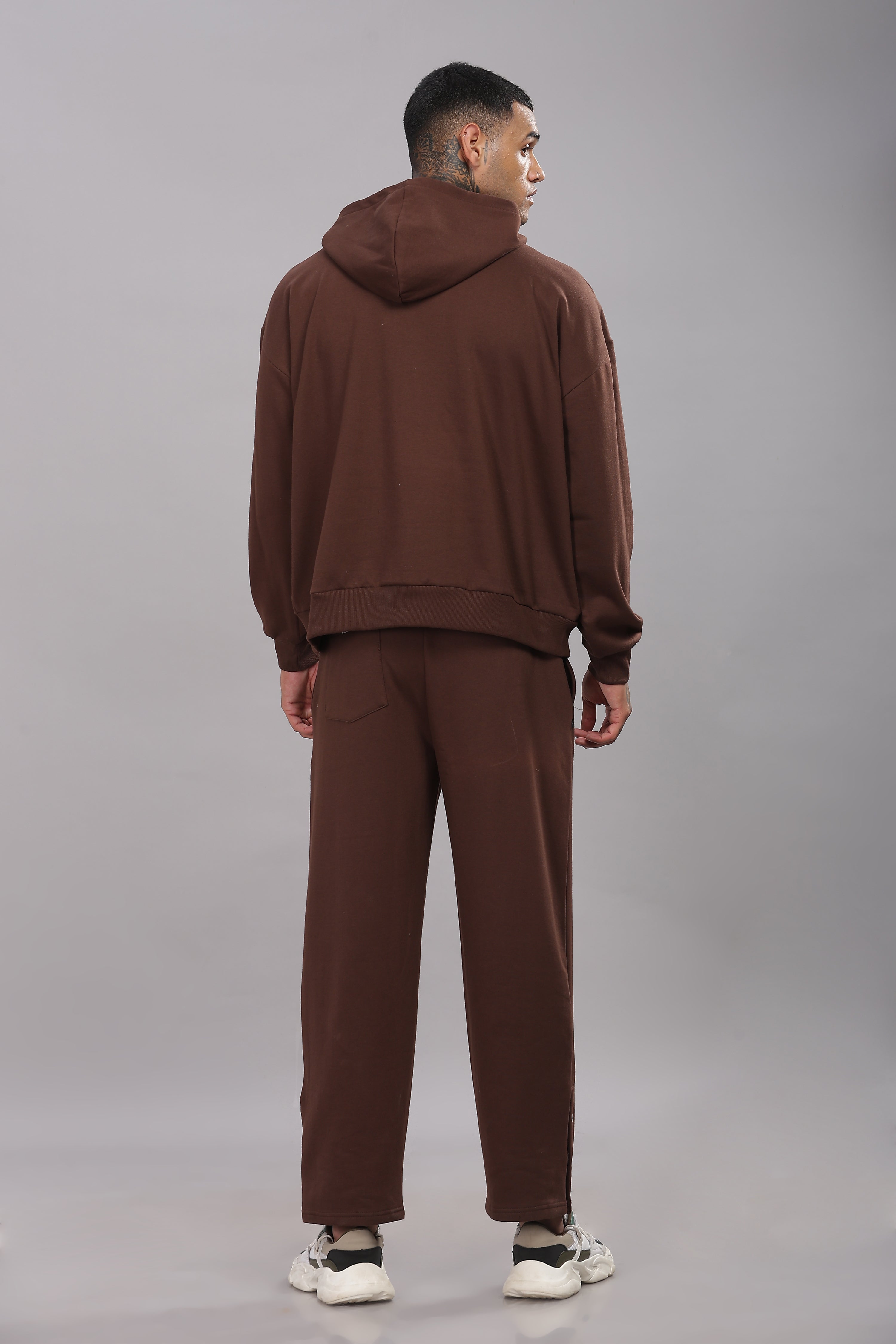 Triple Snap Sweatpants - Brown