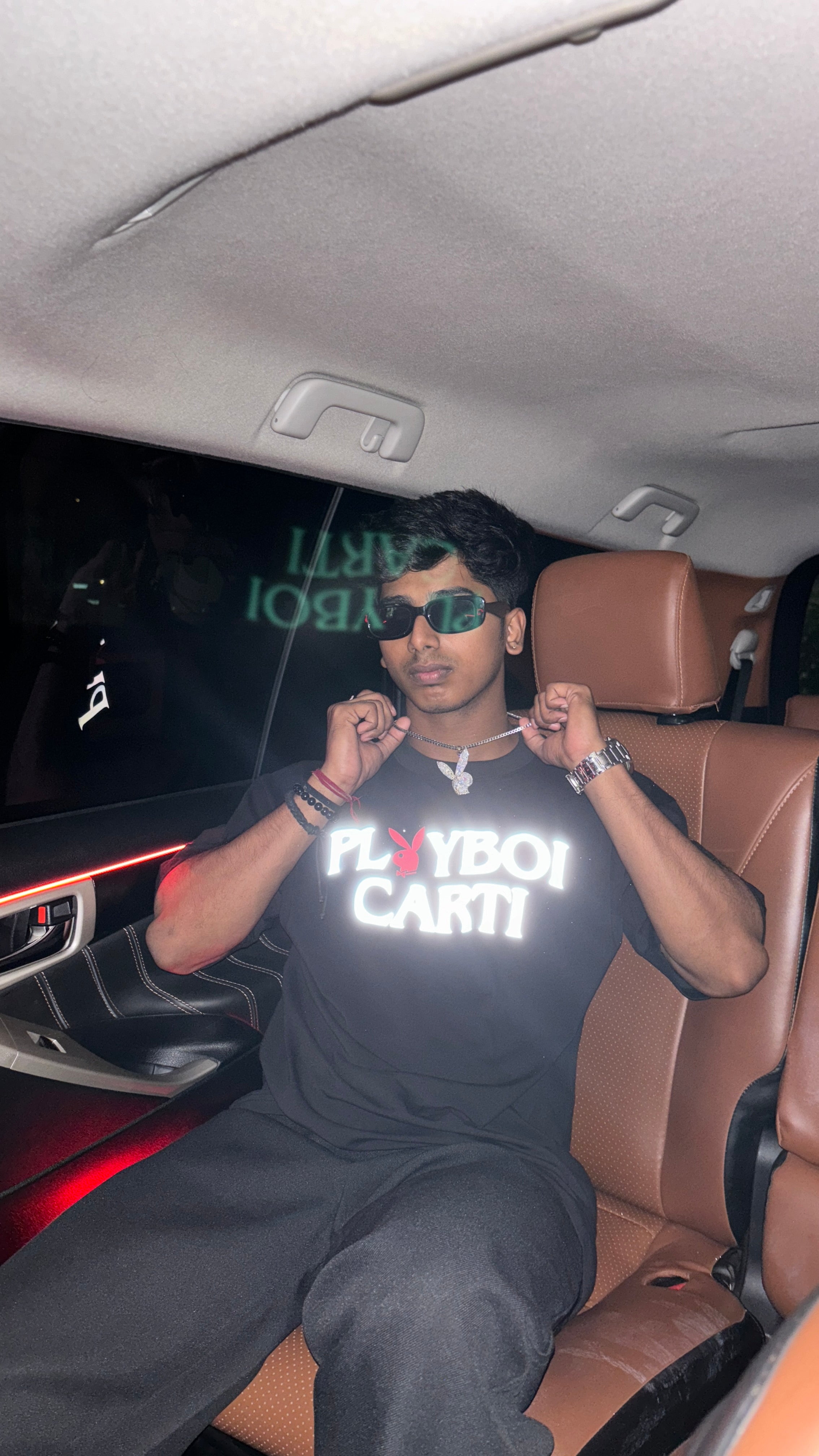 Playboi Carti Reflective Oversize Tee