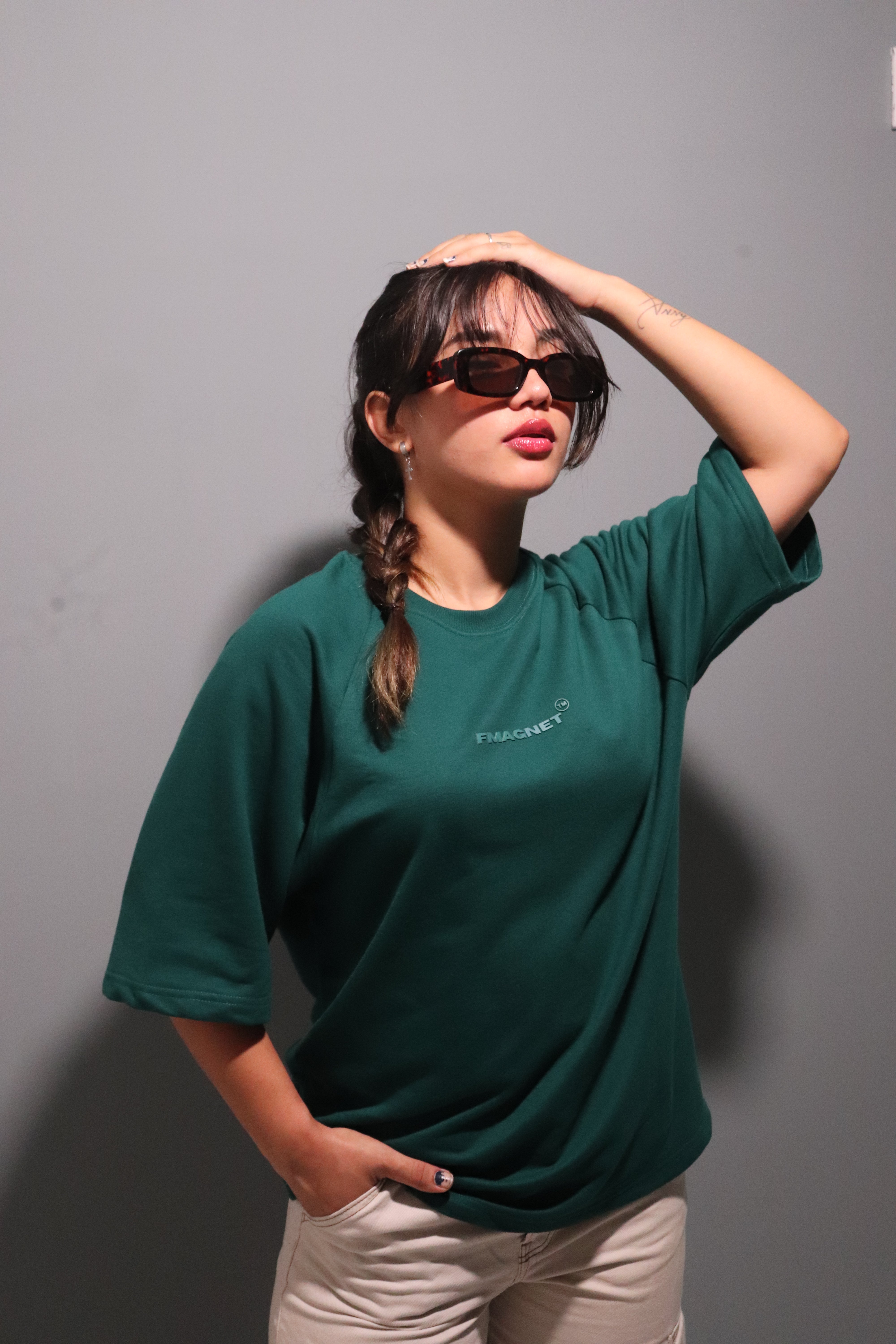 Emerald Green Essential Heavyweight Oversized T-Shirt