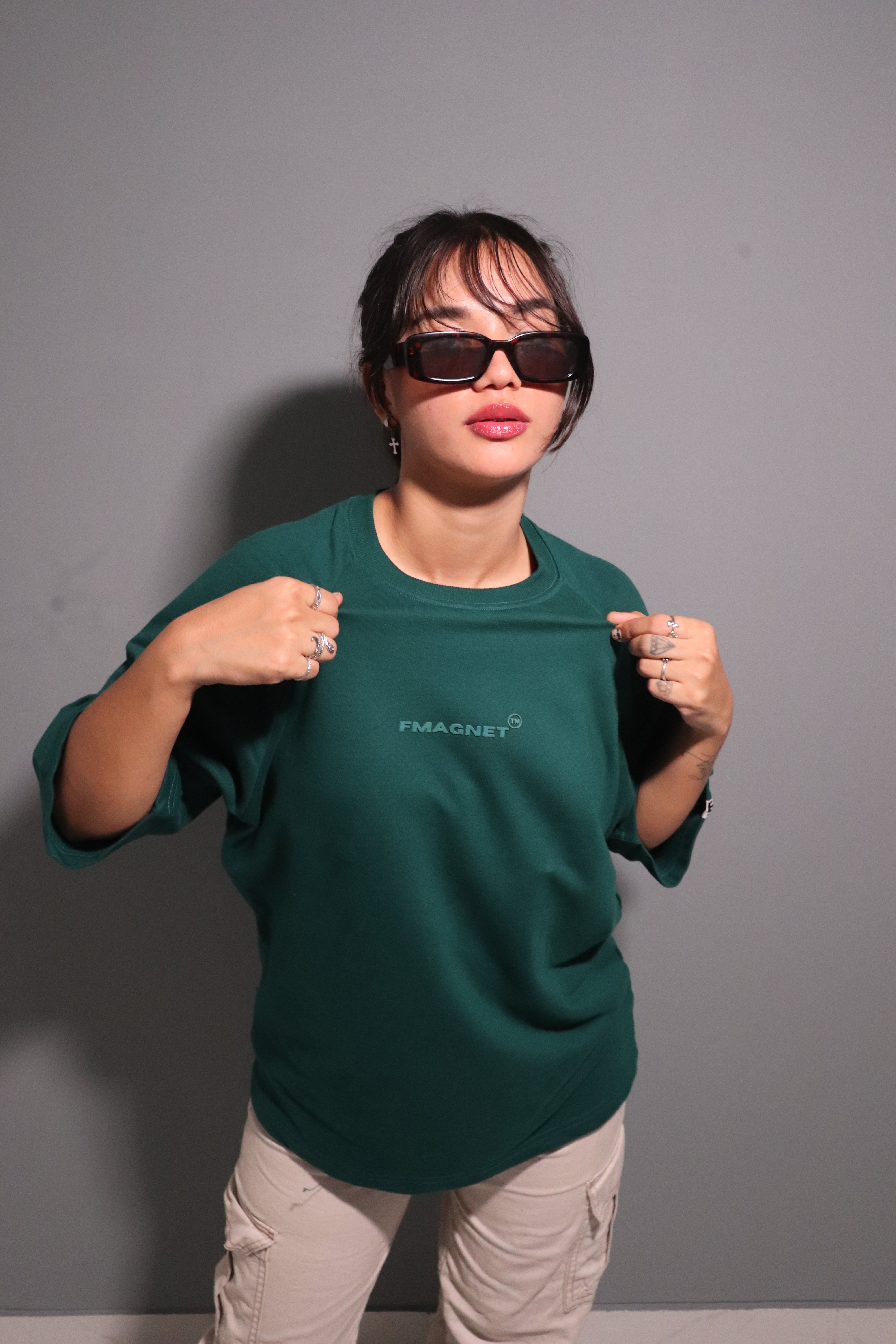 Emerald Green Essential Heavyweight Oversized T-Shirt