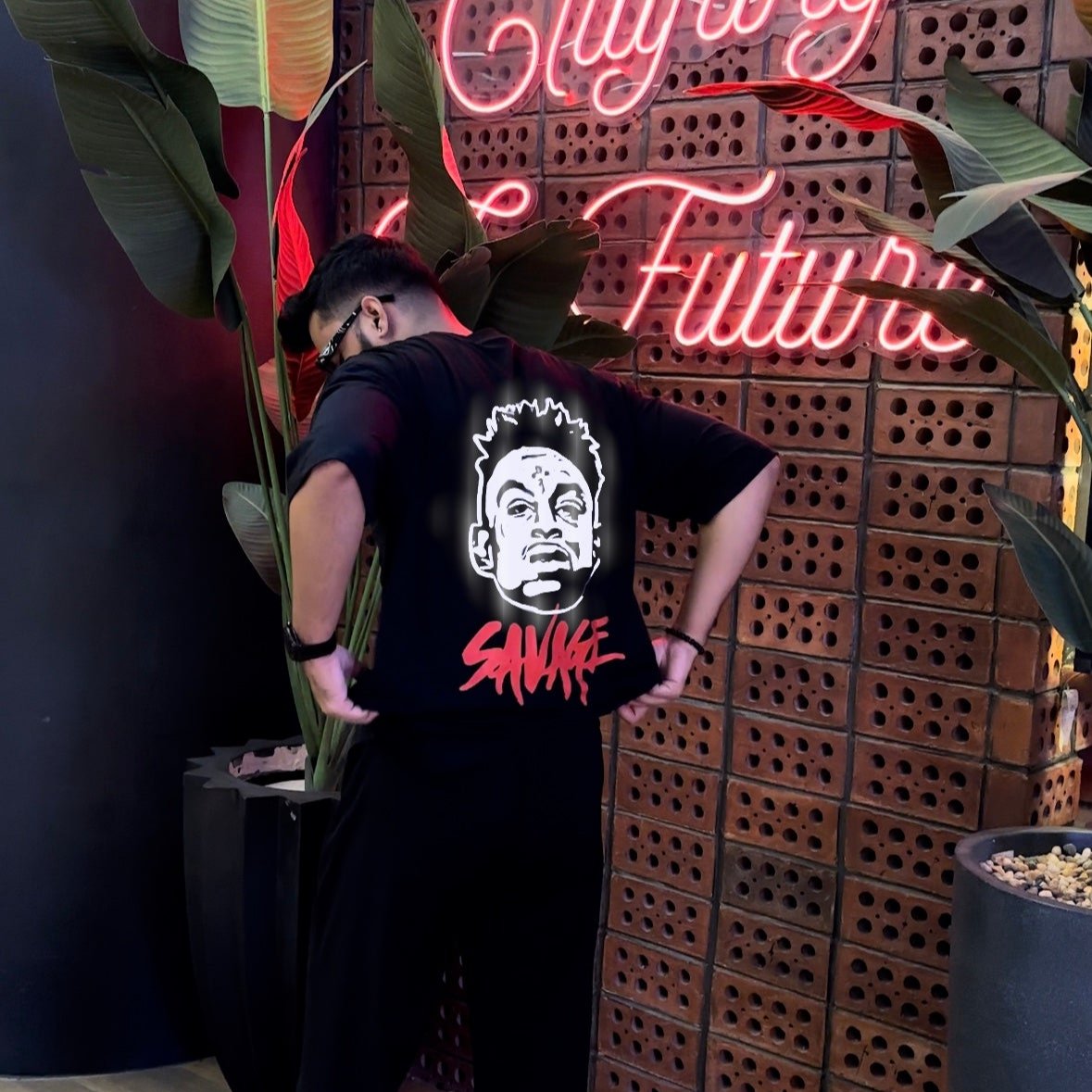 21 Savage Reflective Oversized Tee