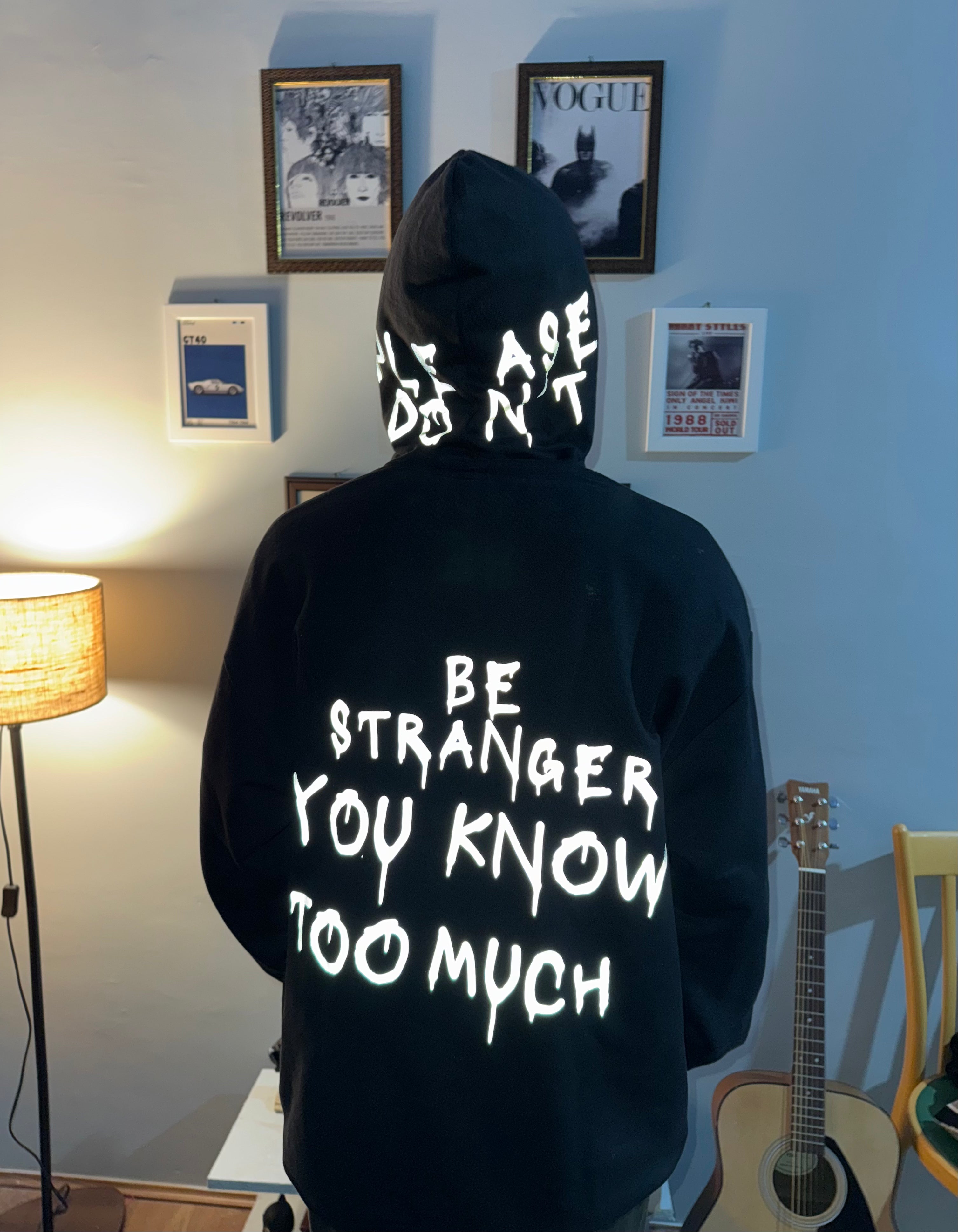 Stranger Oversize Reflective  Hoodie