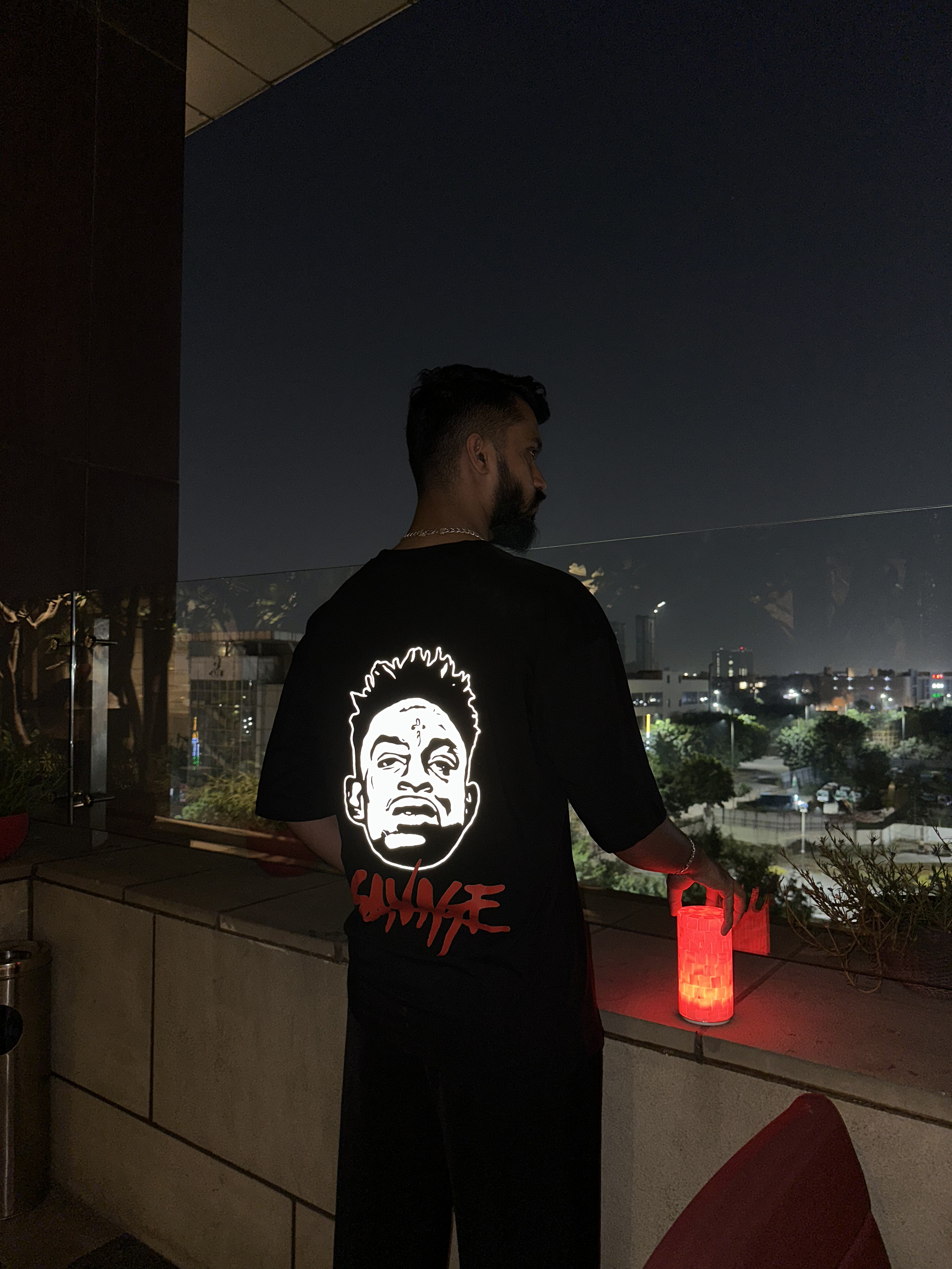 21 Savage Reflective Oversized Tee