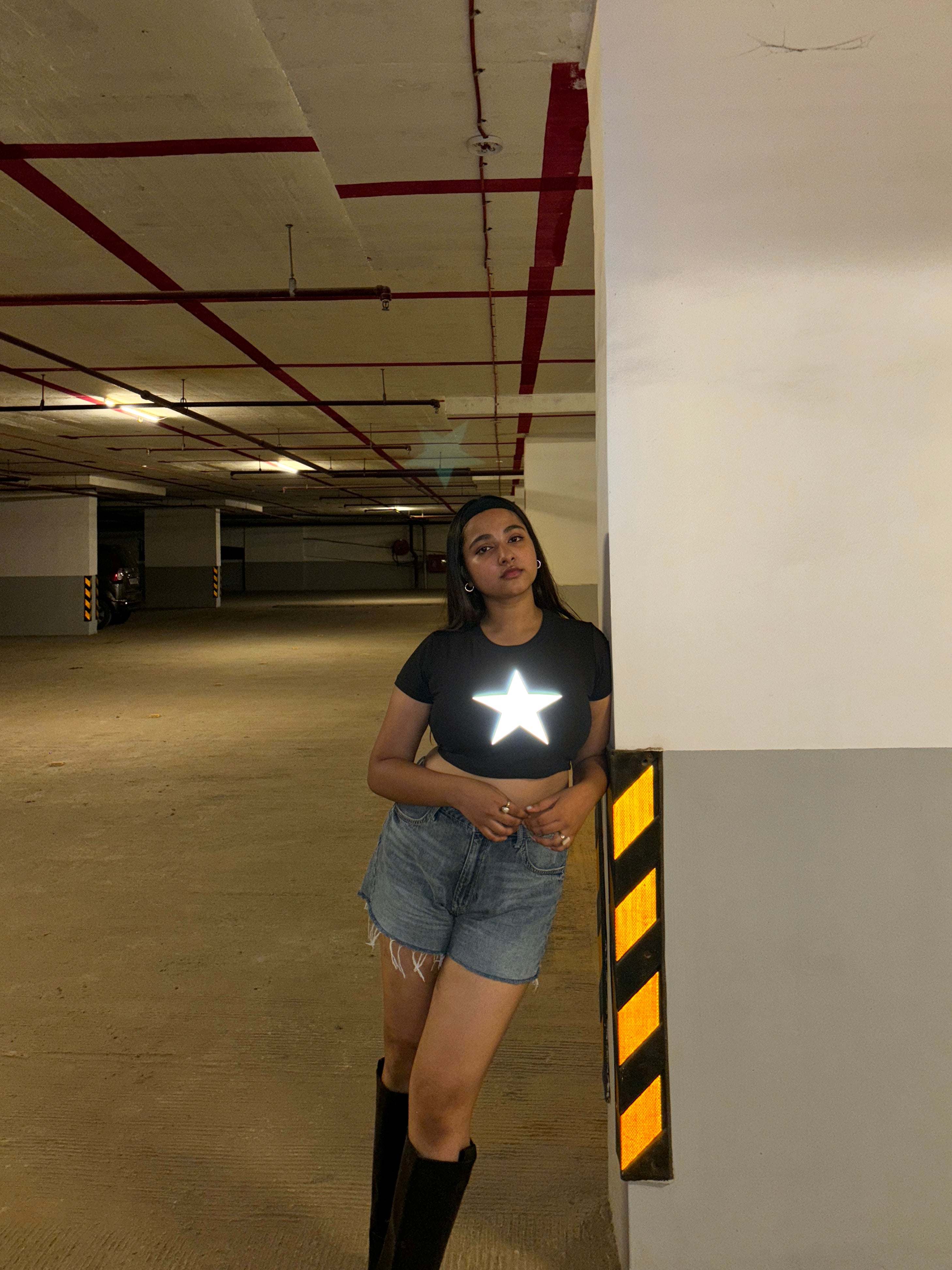 Reflective Star Baby Tee