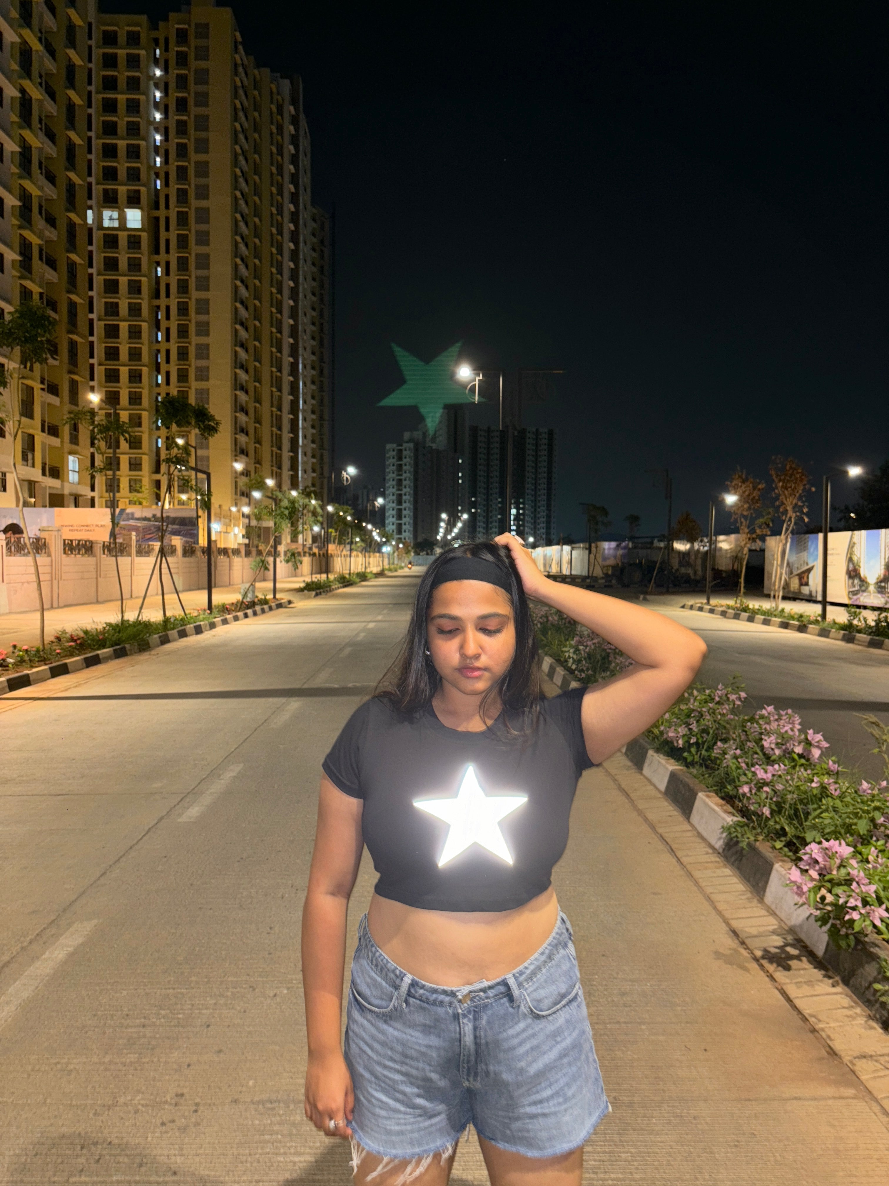 Reflective Star Baby Tee