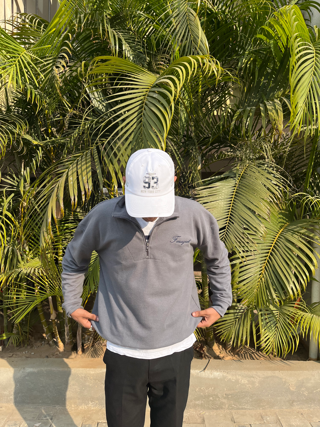 Grey Half Zip Jumper