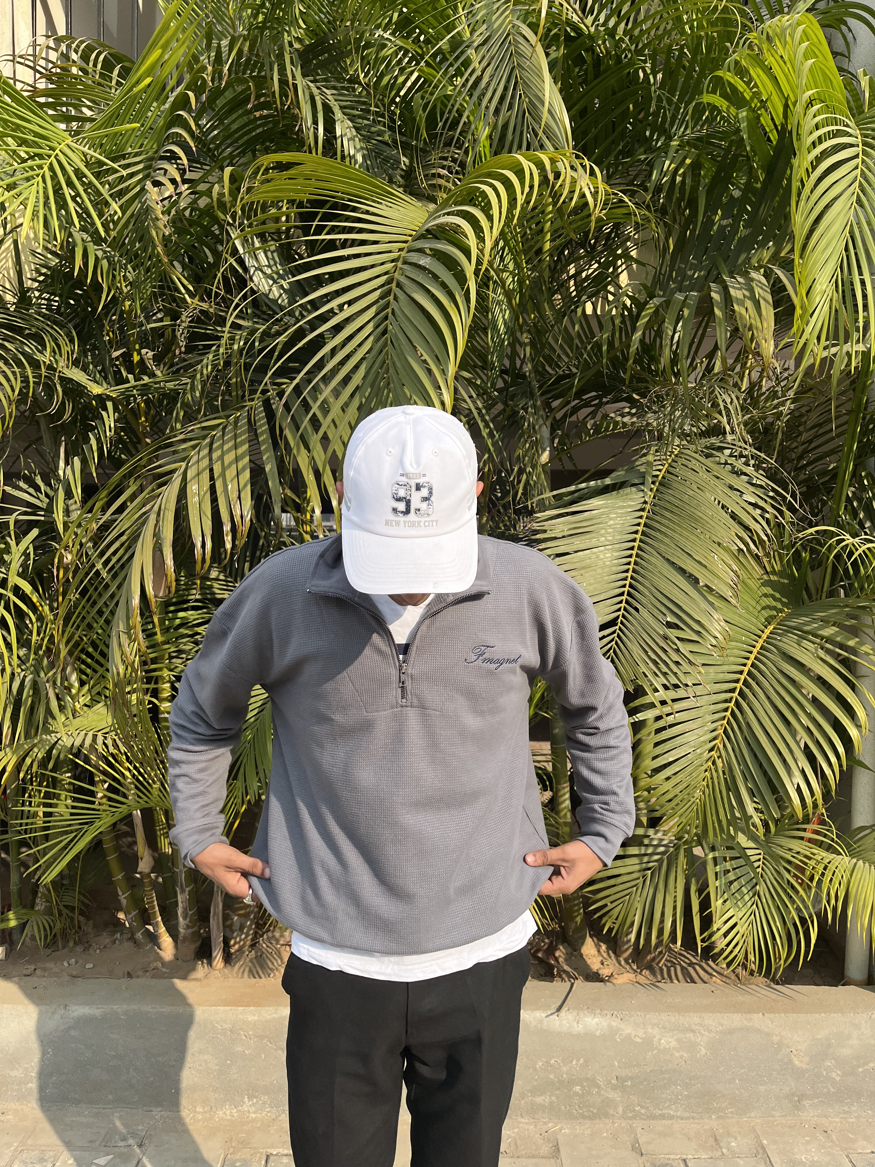 Grey Half Zip Jumper