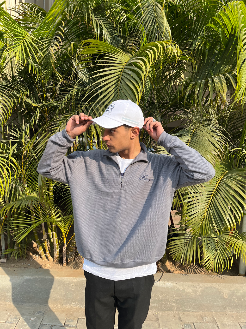 Grey Half Zip Jumper