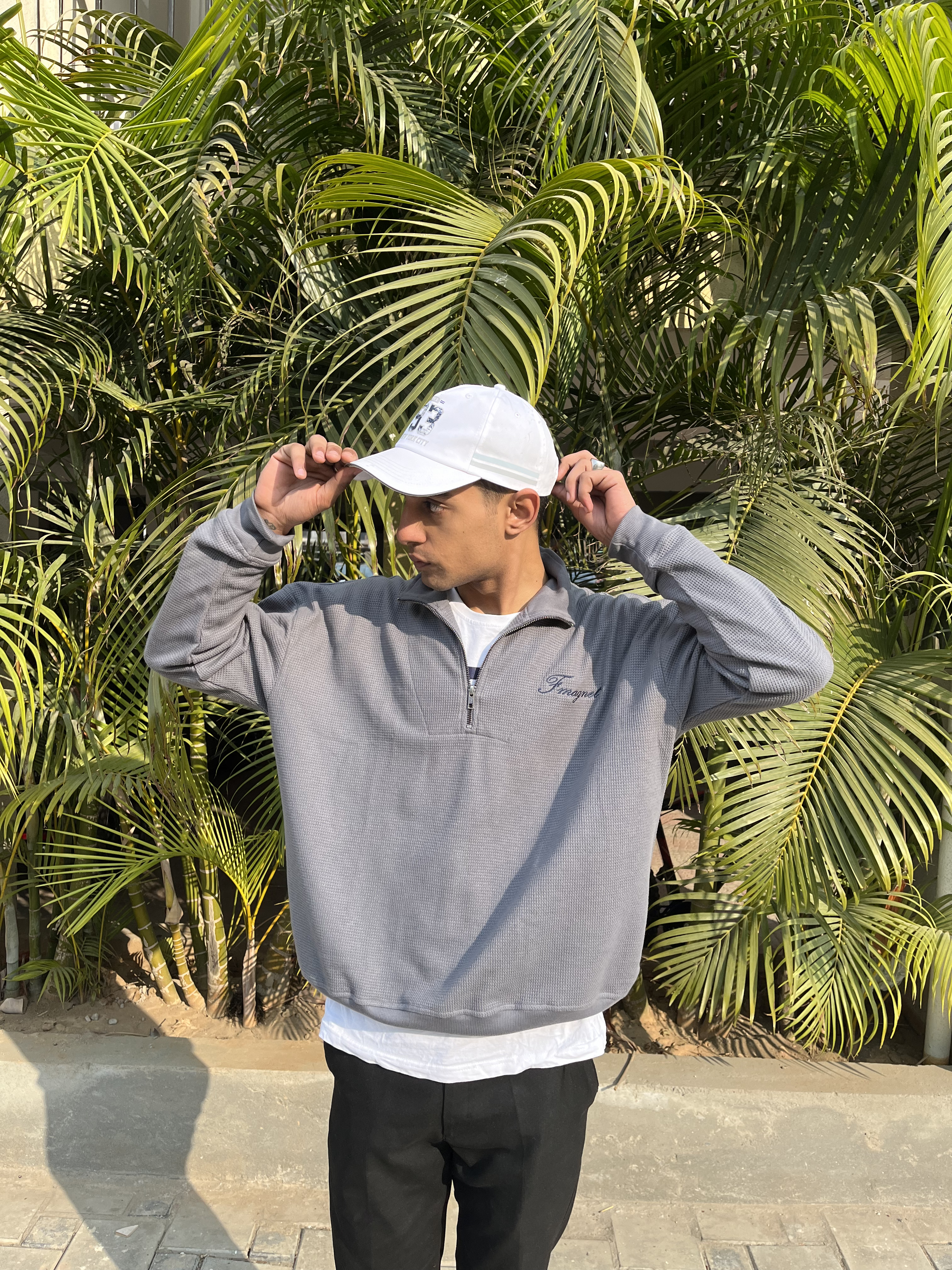 Grey Half Zip Jumper