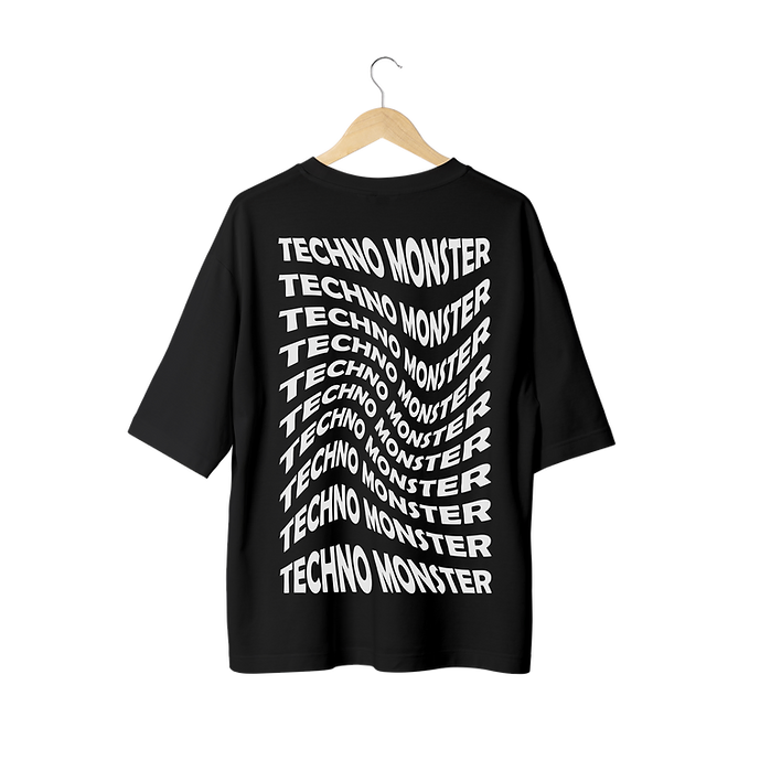 Deep Techno Reflective Oversize T-shirt – F Magnet