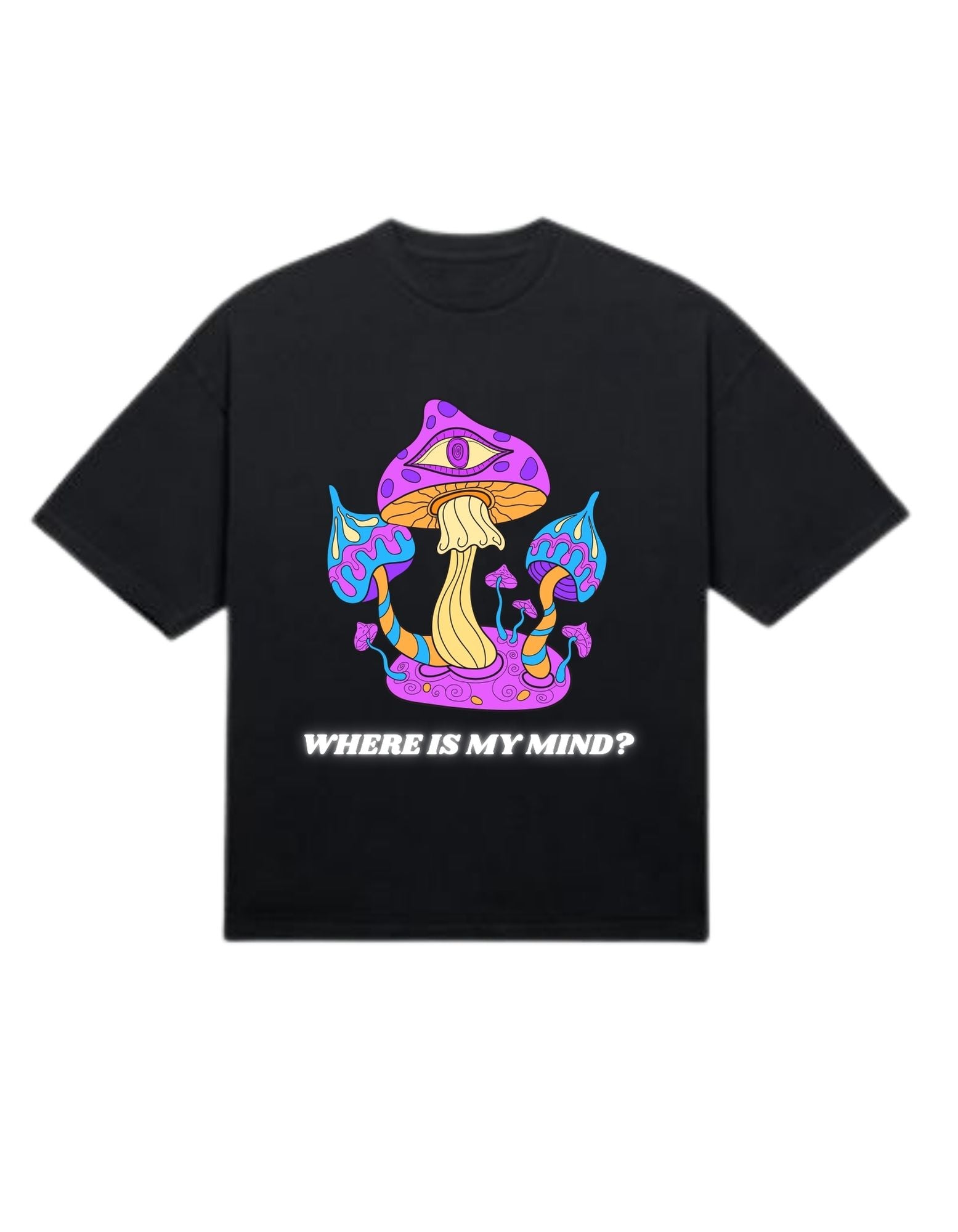 Acid Mushroom Reflective  Oversized Tshirt