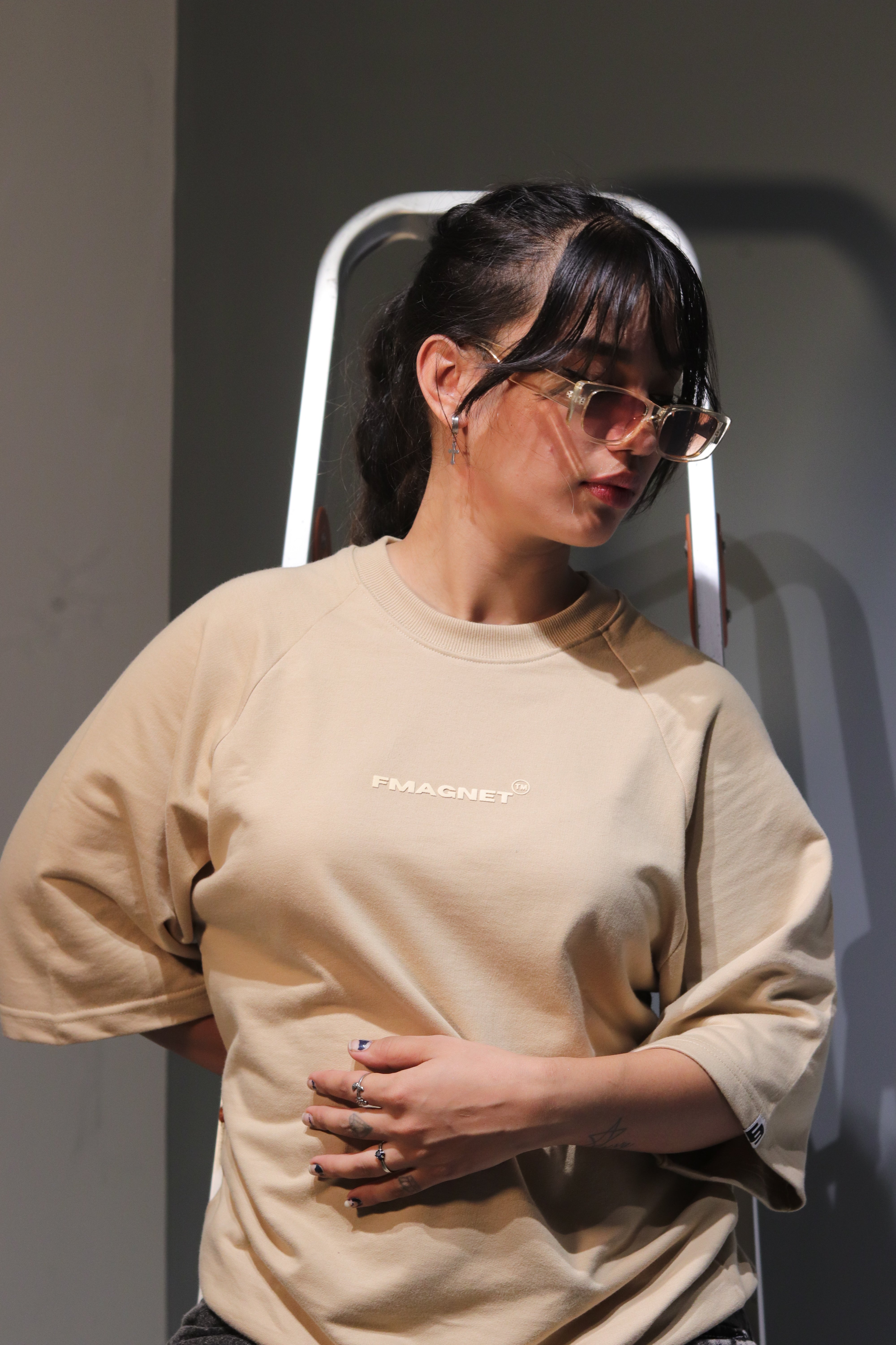 Sand Essential Heavyweight Oversized T-Shirt